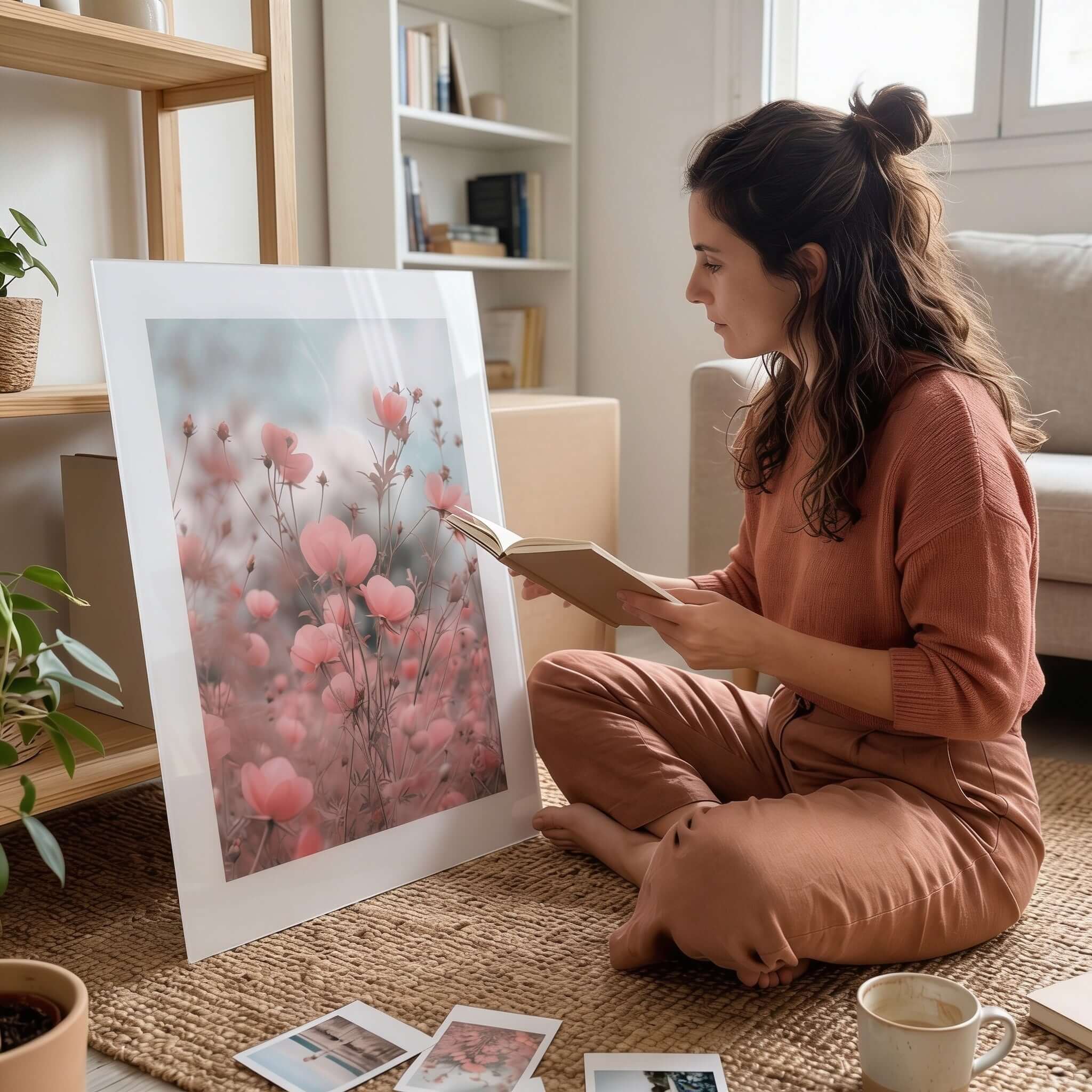 Cuadro Póster Flores Rosadas | Decoración Botánica