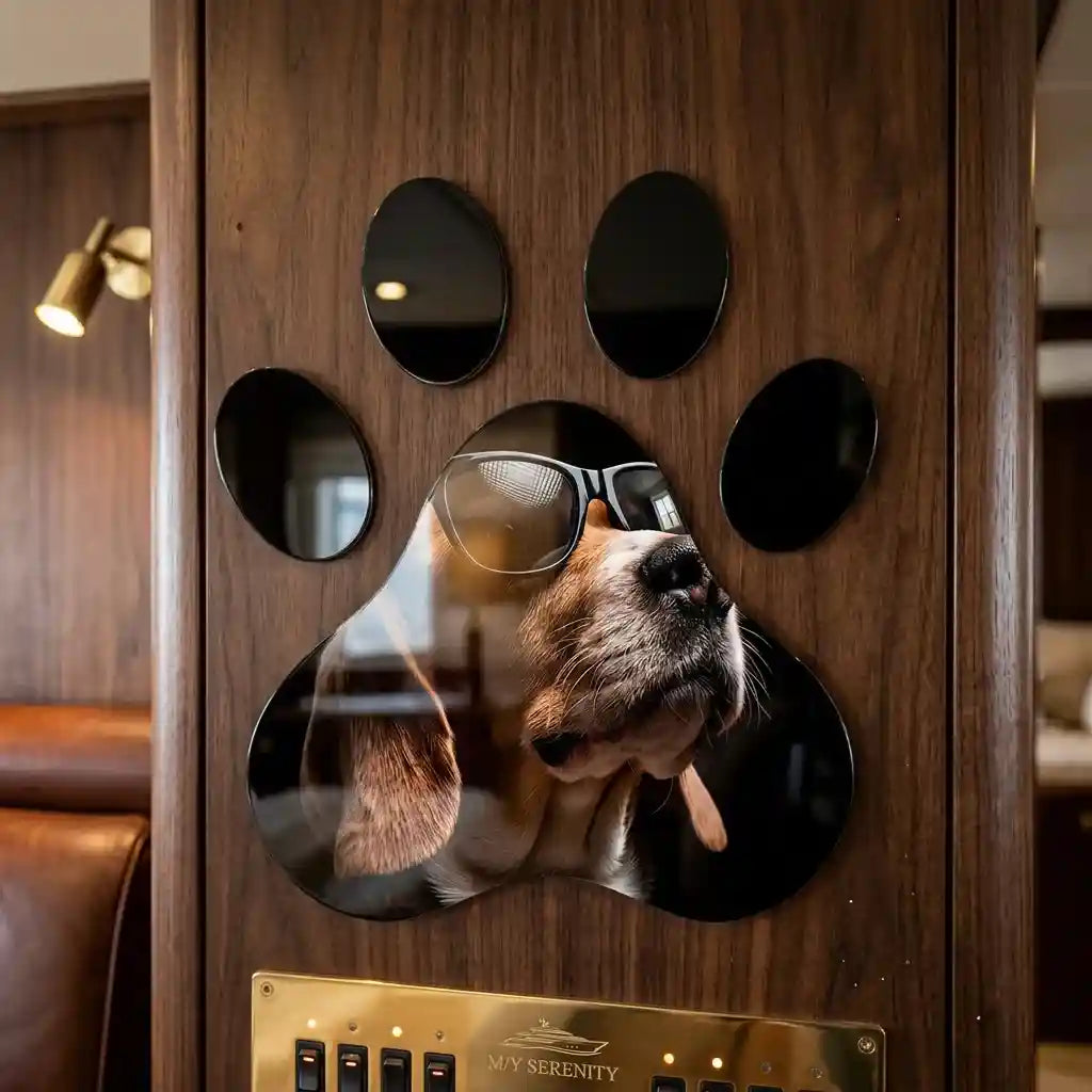 Cuadro Huella Canina | Perro con Gafas | Arte Decorativo Moderno