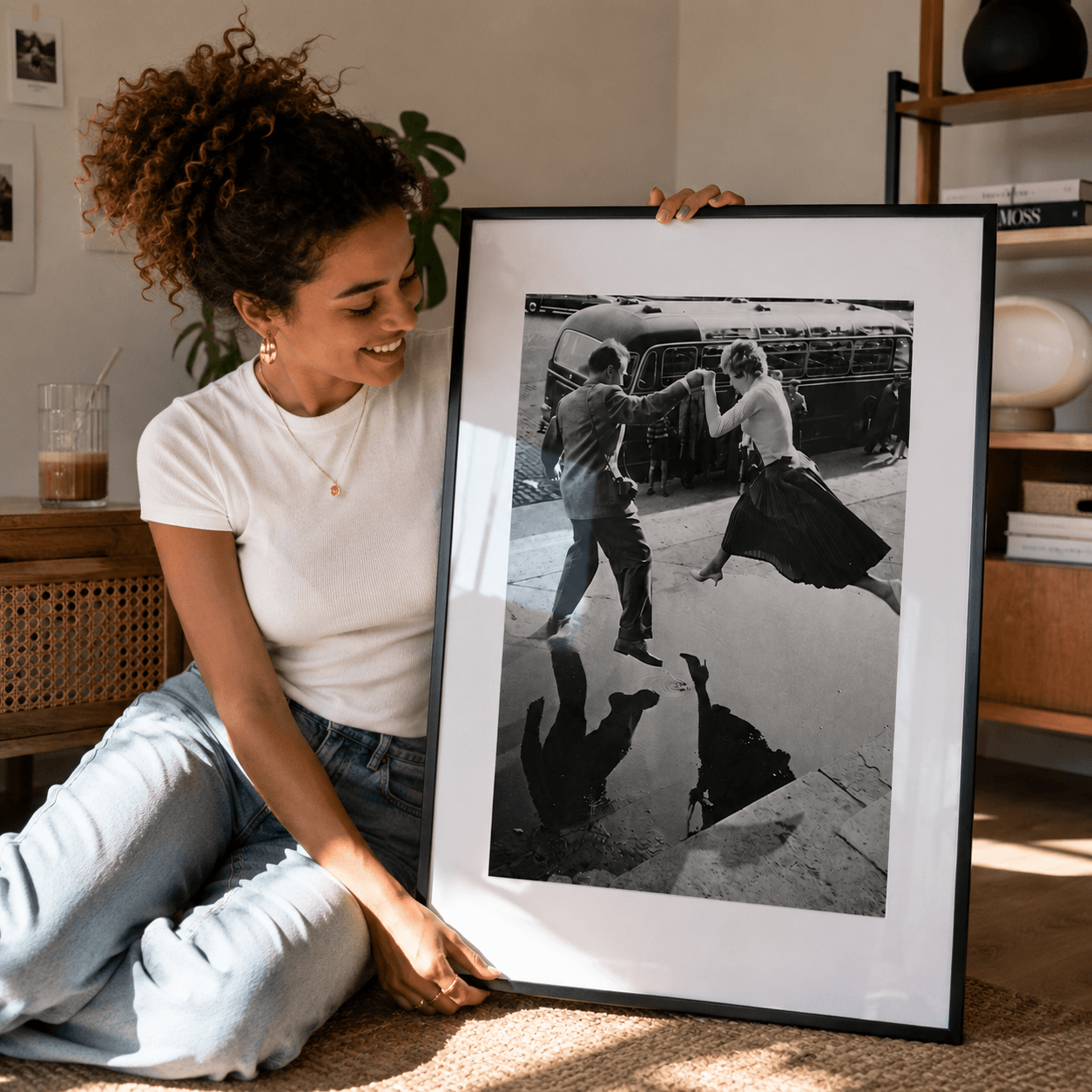 Cuadro Póster Pareja Bailando | Decoración en Blanco y Negro