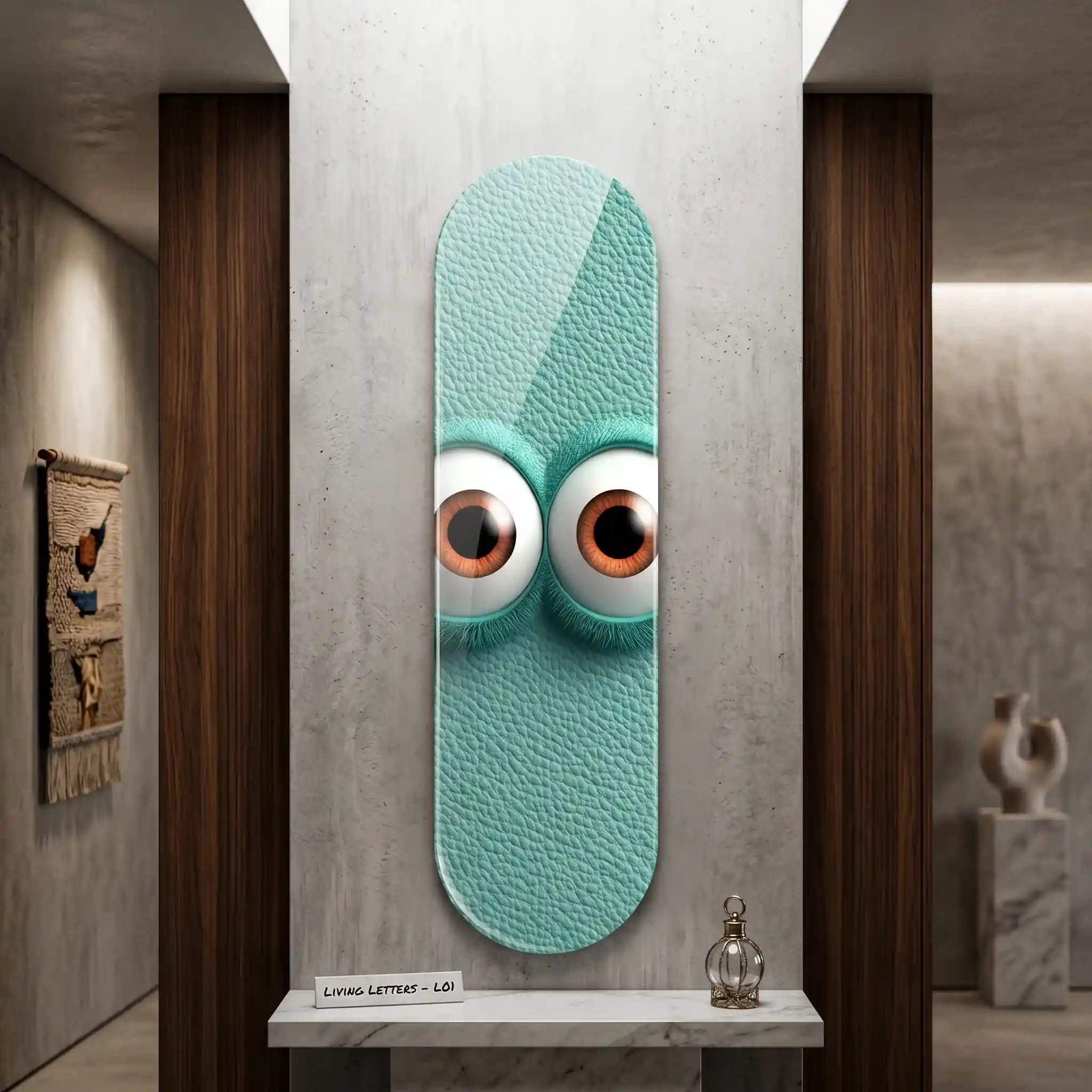 Cuadro Vertical Divertido | Big Eyes Mint