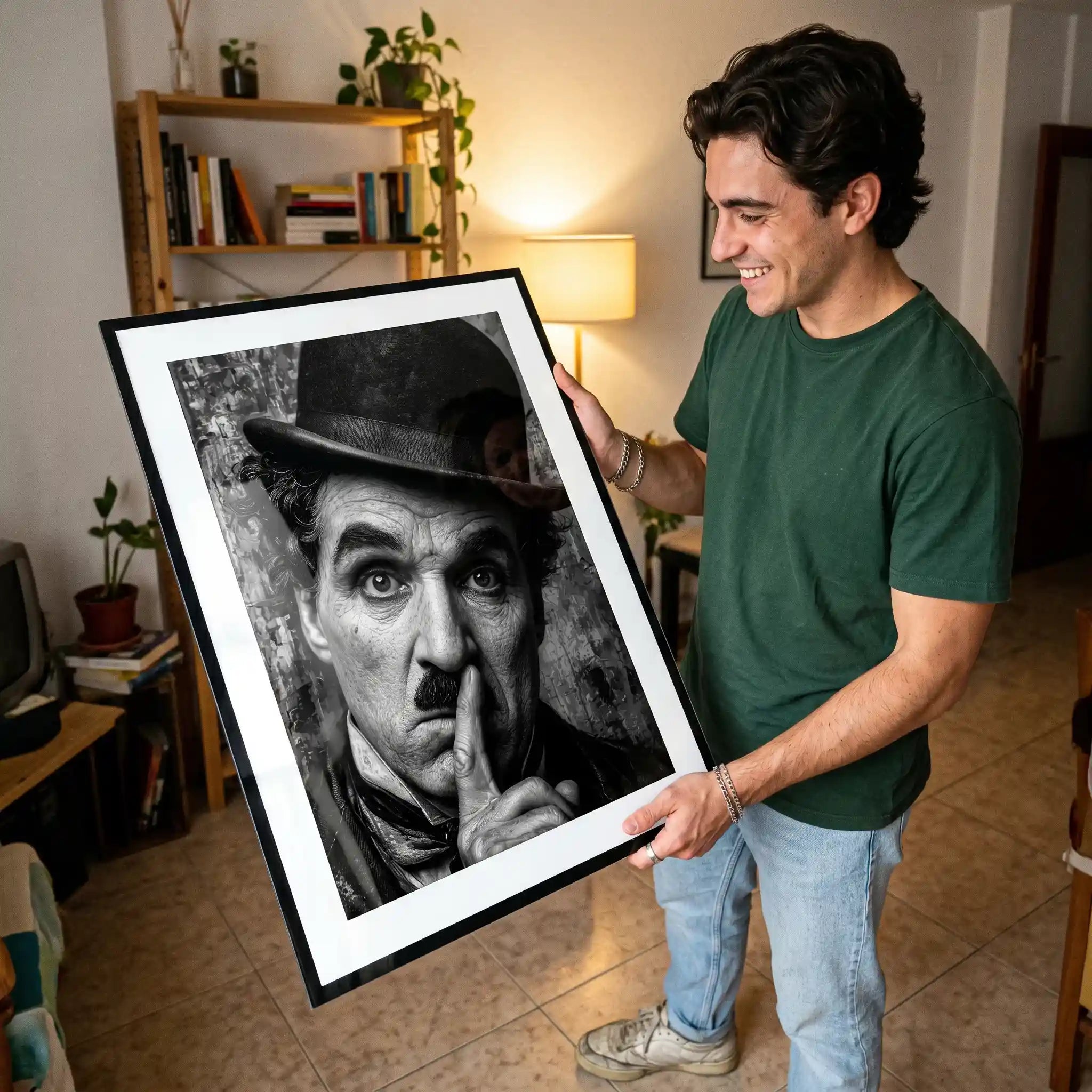 Cuadro Póster Charlie Chaplin | Decoración de Cine Clásico