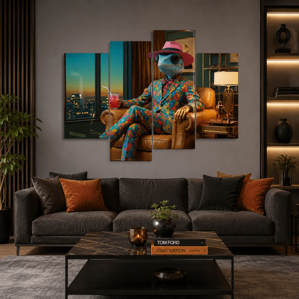Cuadro de Metacrilato Iguana Urbana | Decoración Moderna