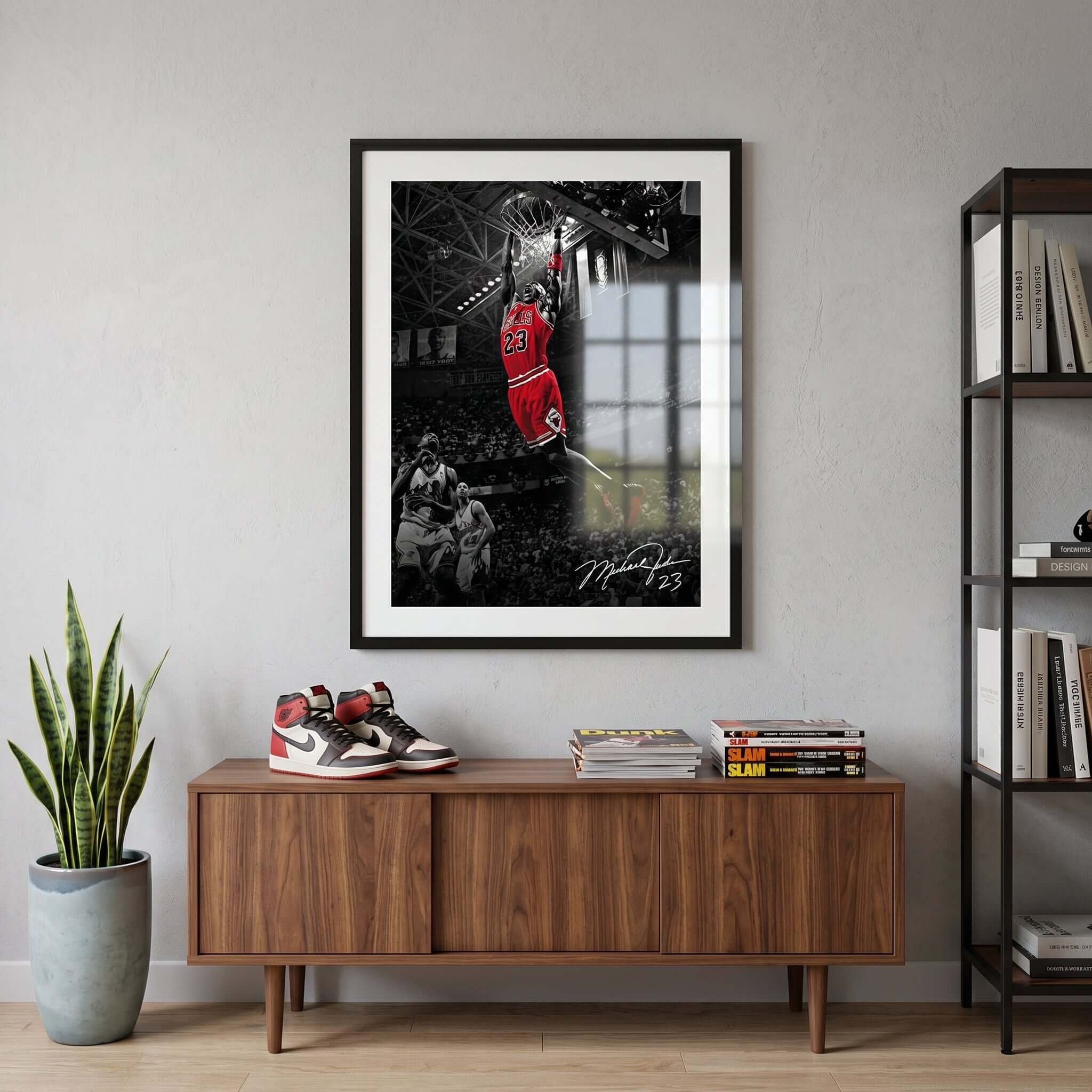 Cuadro Póster Michael Jordan Dunk | Decoración de Baloncesto
