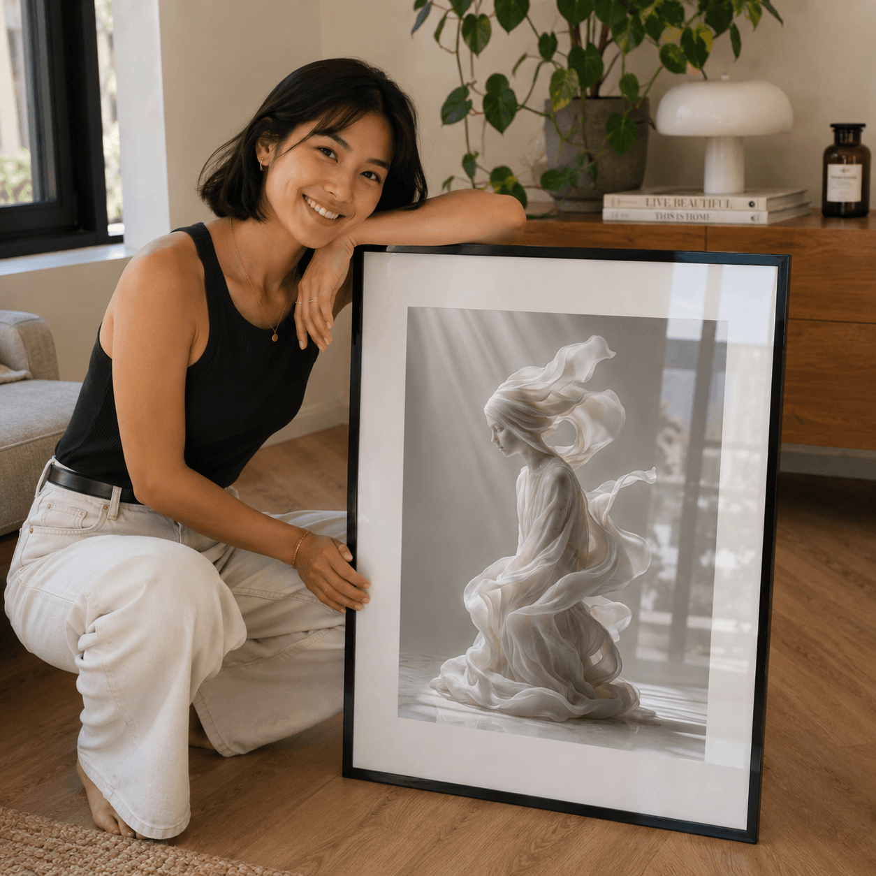 Cuadro Póster Estatua Blanca | Decoración Elegante
