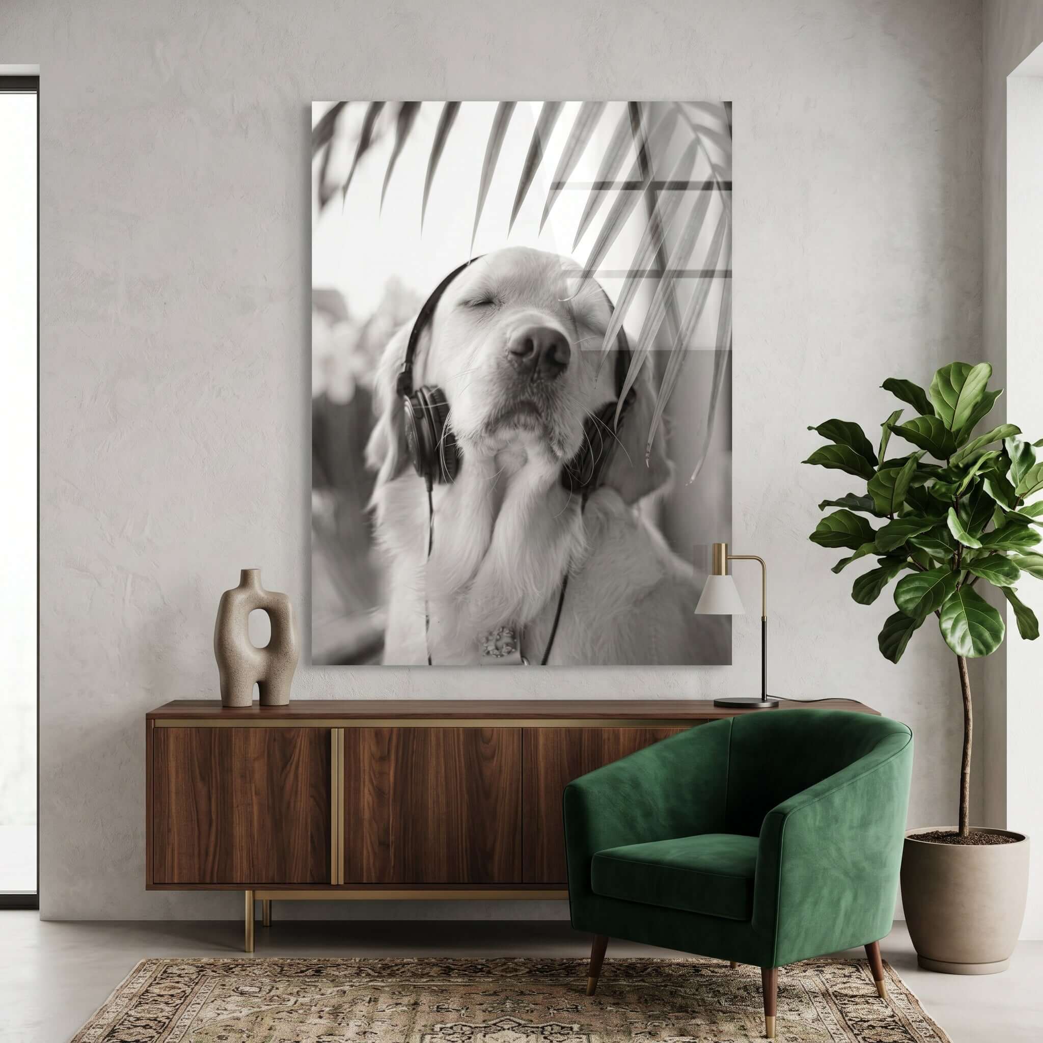Cuadro Póster Perro en Blanco y Negro | Decoración Elegante