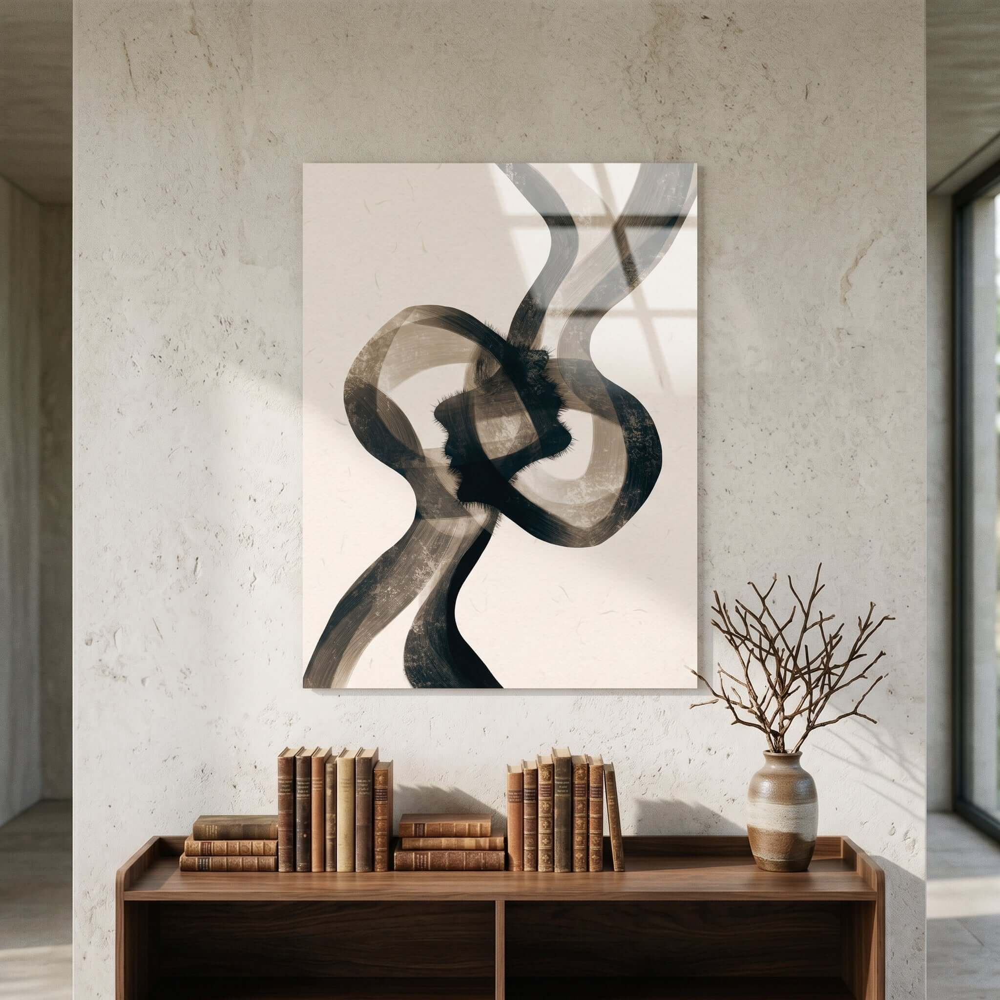 Cuadro Póster Abstracto Negro | Decoración Minimalista