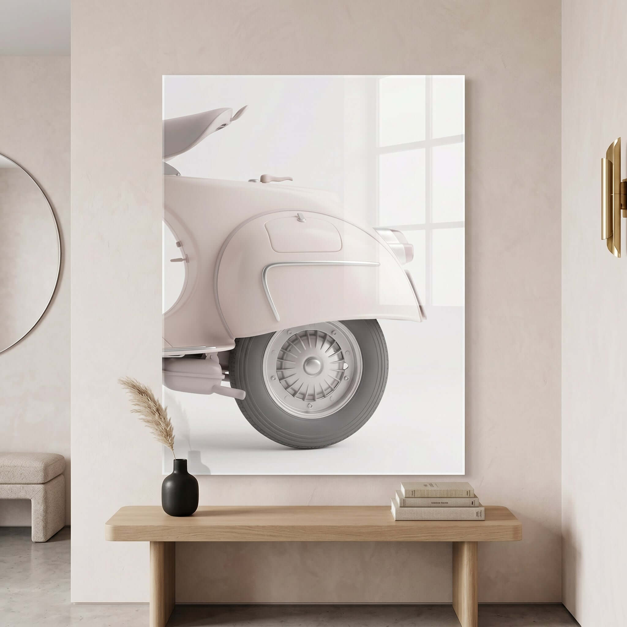 Cuadro Póster Vespa Blanca | Decoración Minimalista
