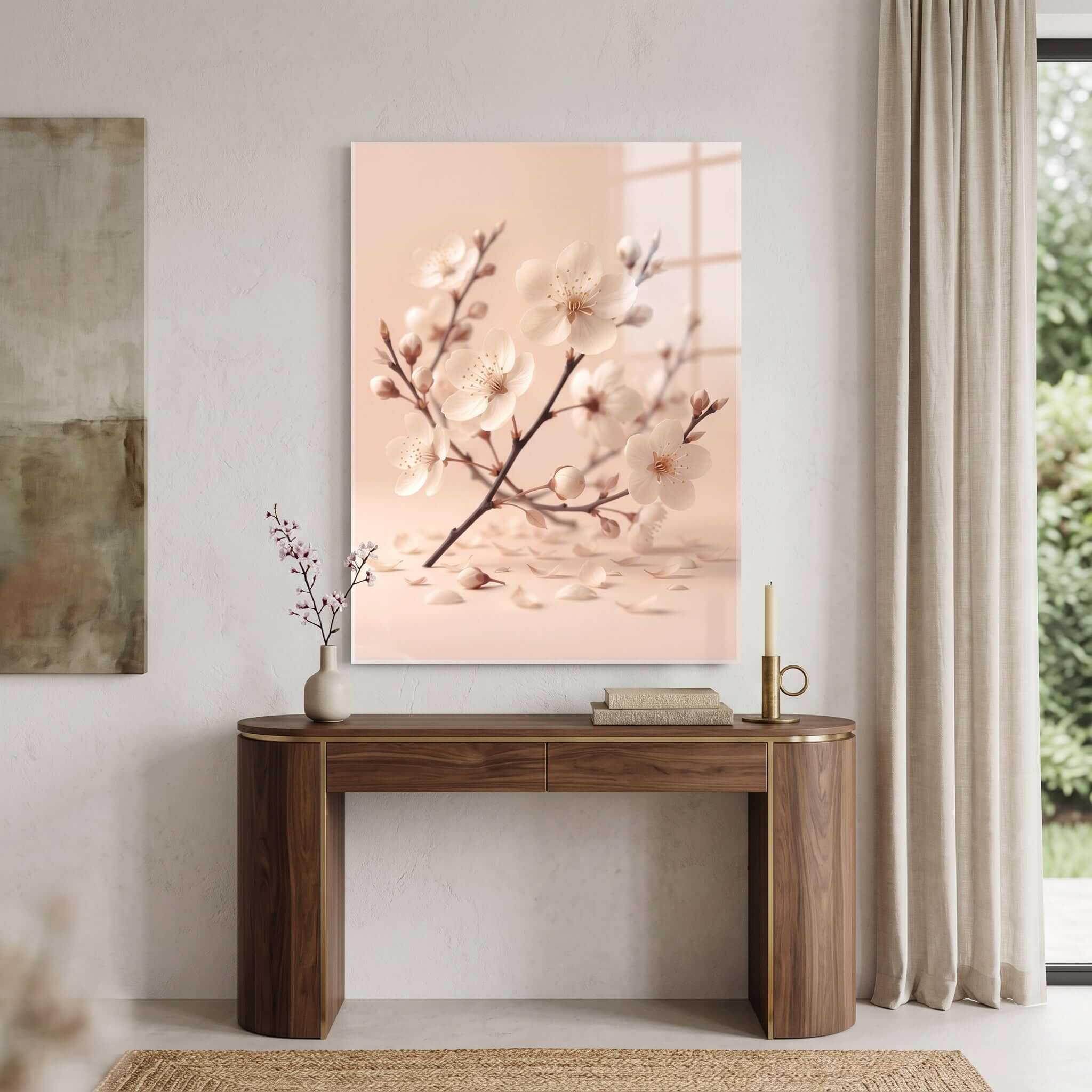 Cuadro Póster Rama de Flores Rosadas | Decoración Botánica