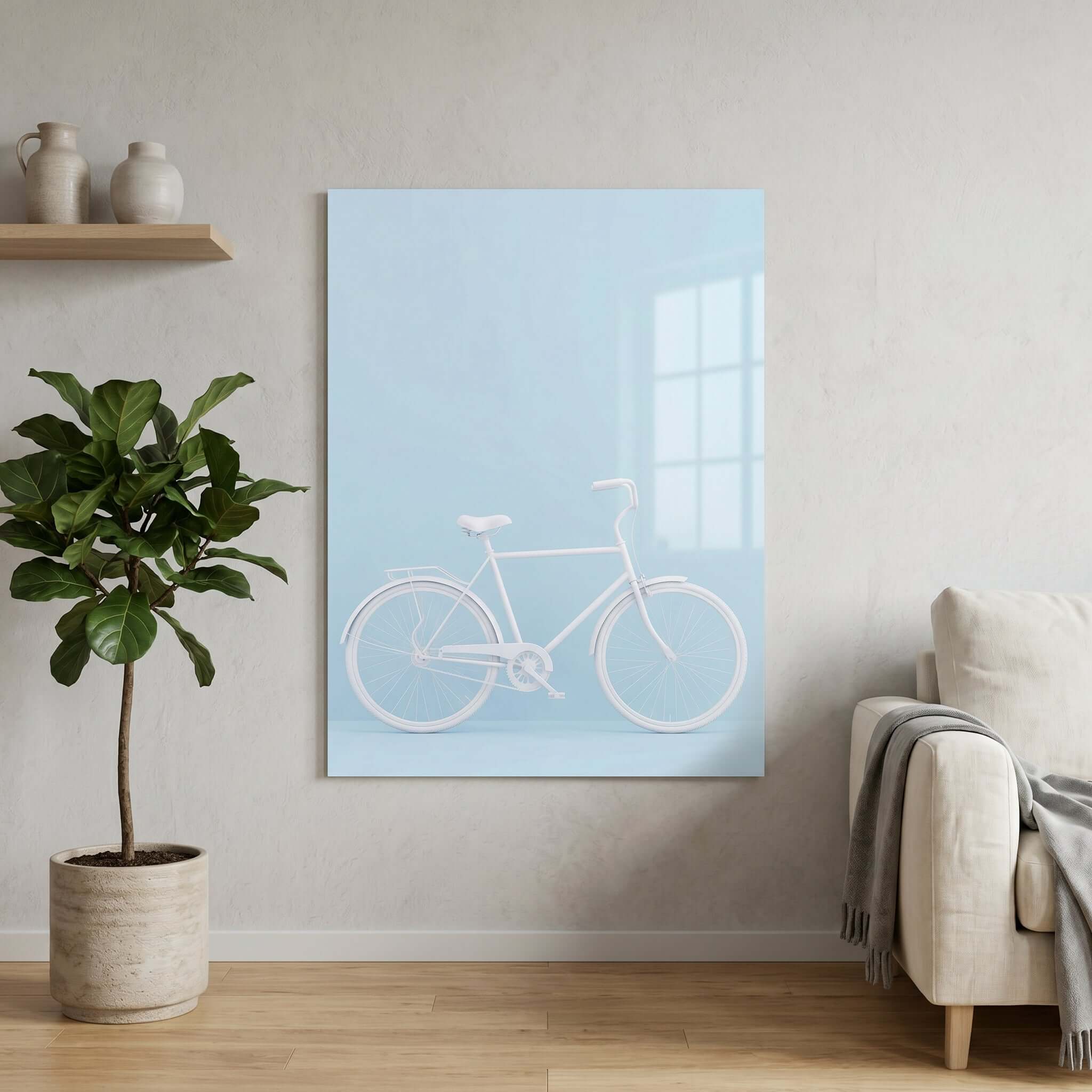 Cuadro Póster Bicicleta Azul | Decoración Minimalista