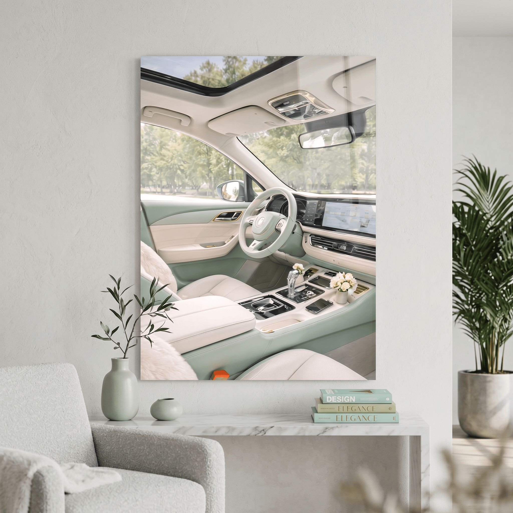 Cuadro Póster Interior de Coche Elegante | Decoración Moderna