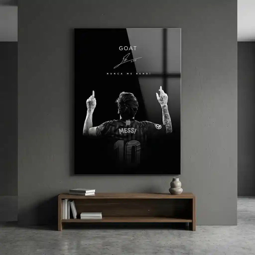 Cuadro Póster Lionel Messi GOAT | Decoración de Fútbol