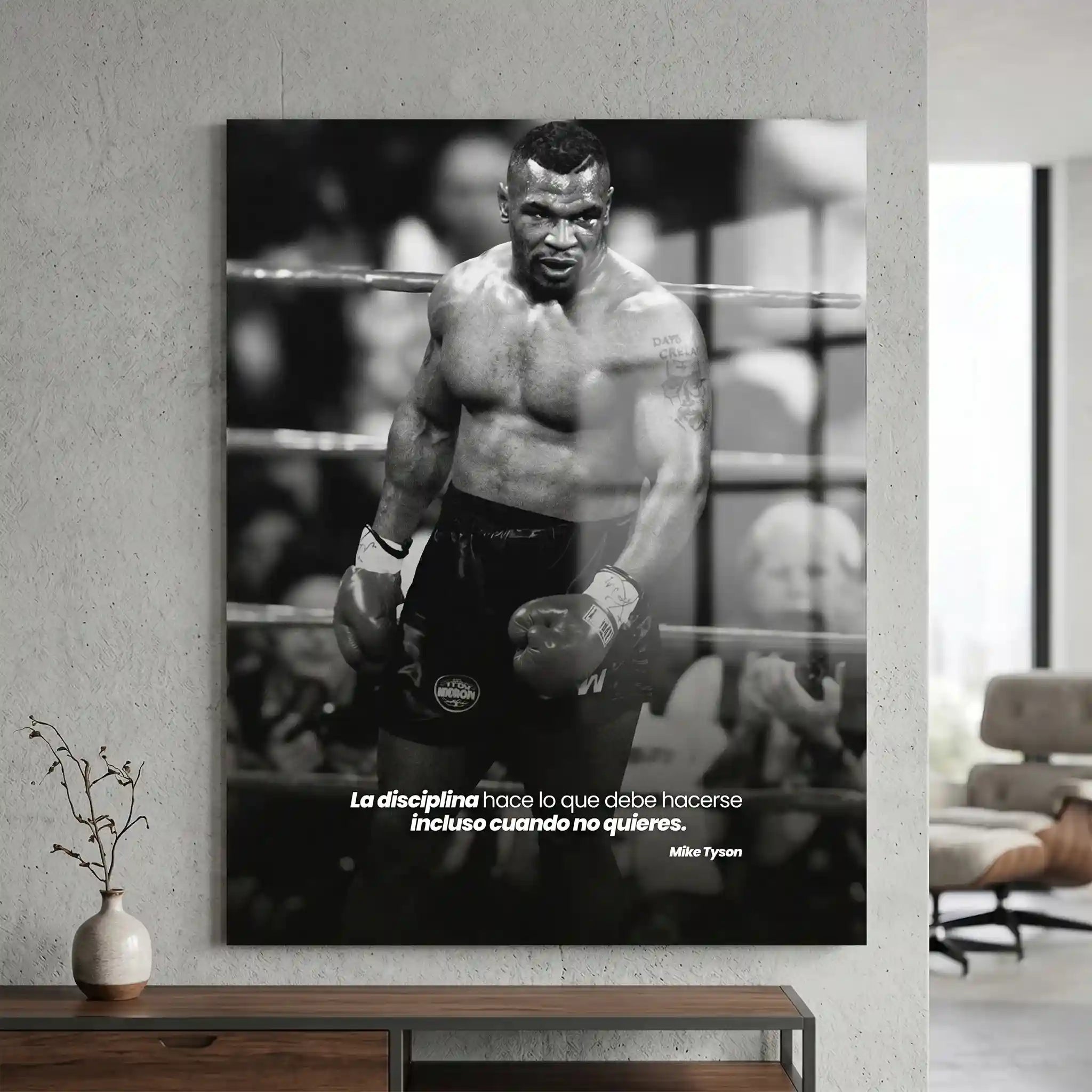 Cuadro Motivacional Mike Tyson | Disciplina de Hierro