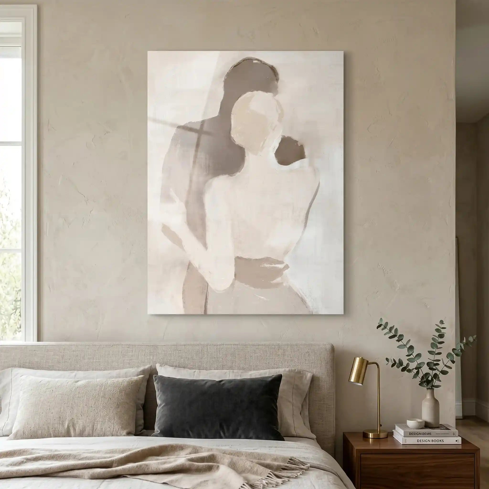 Cuadro Póster Pareja Abstracta Beige | Decoración Minimalista