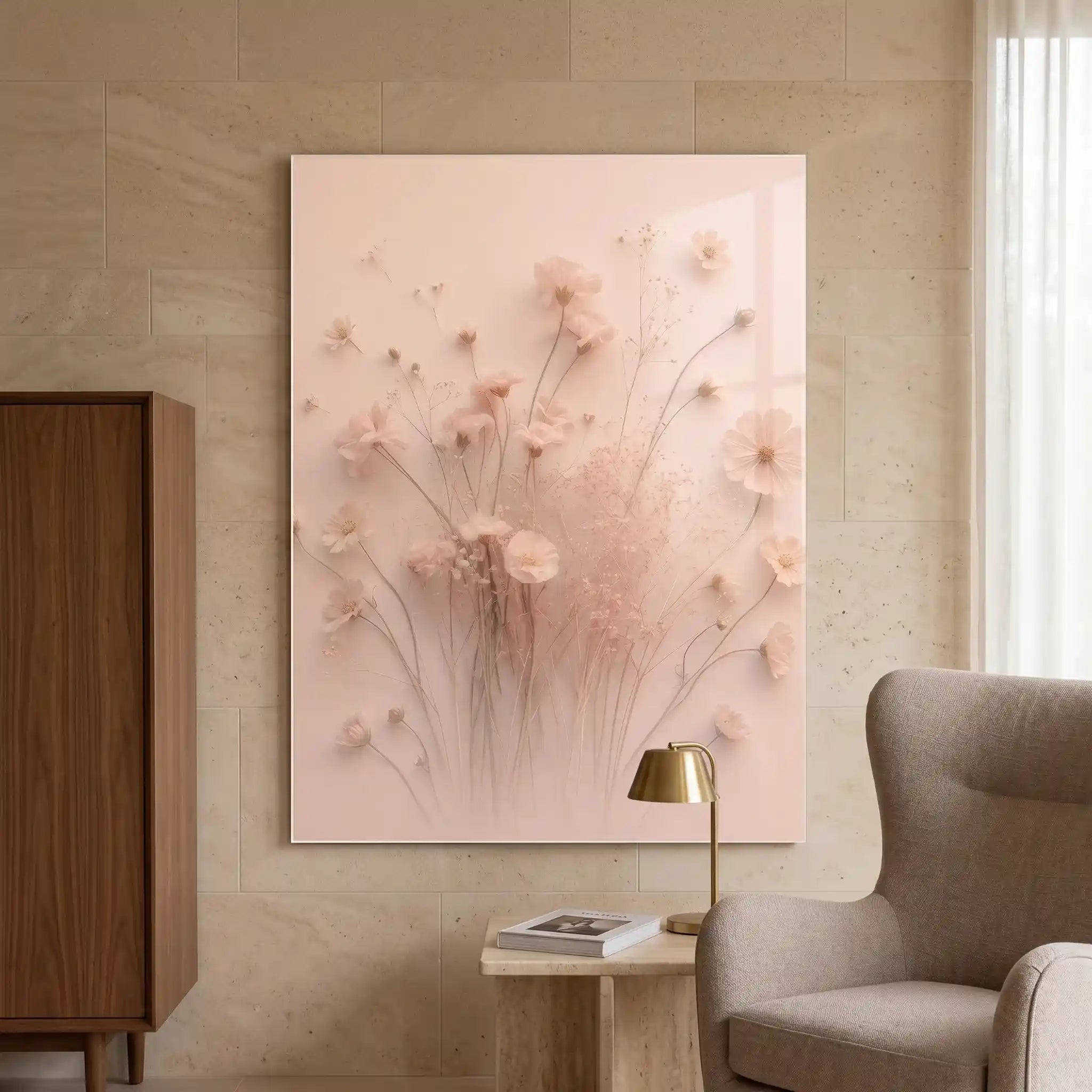 Cuadro Póster Flores Rosadas Delicadas | Decoración Floral Elegante