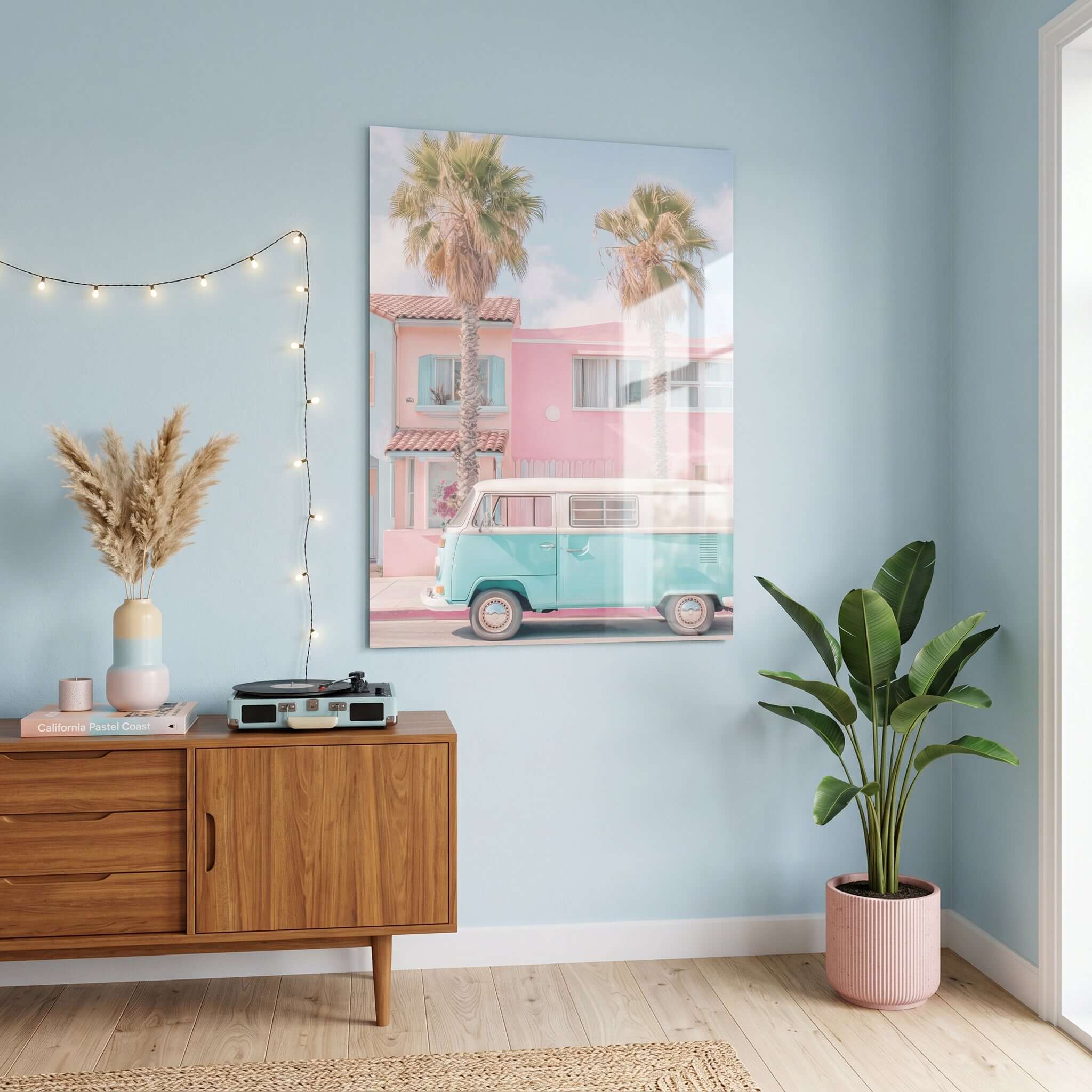 Cuadro Póster Furgoneta Retro | Decoración Veraniega Pastel