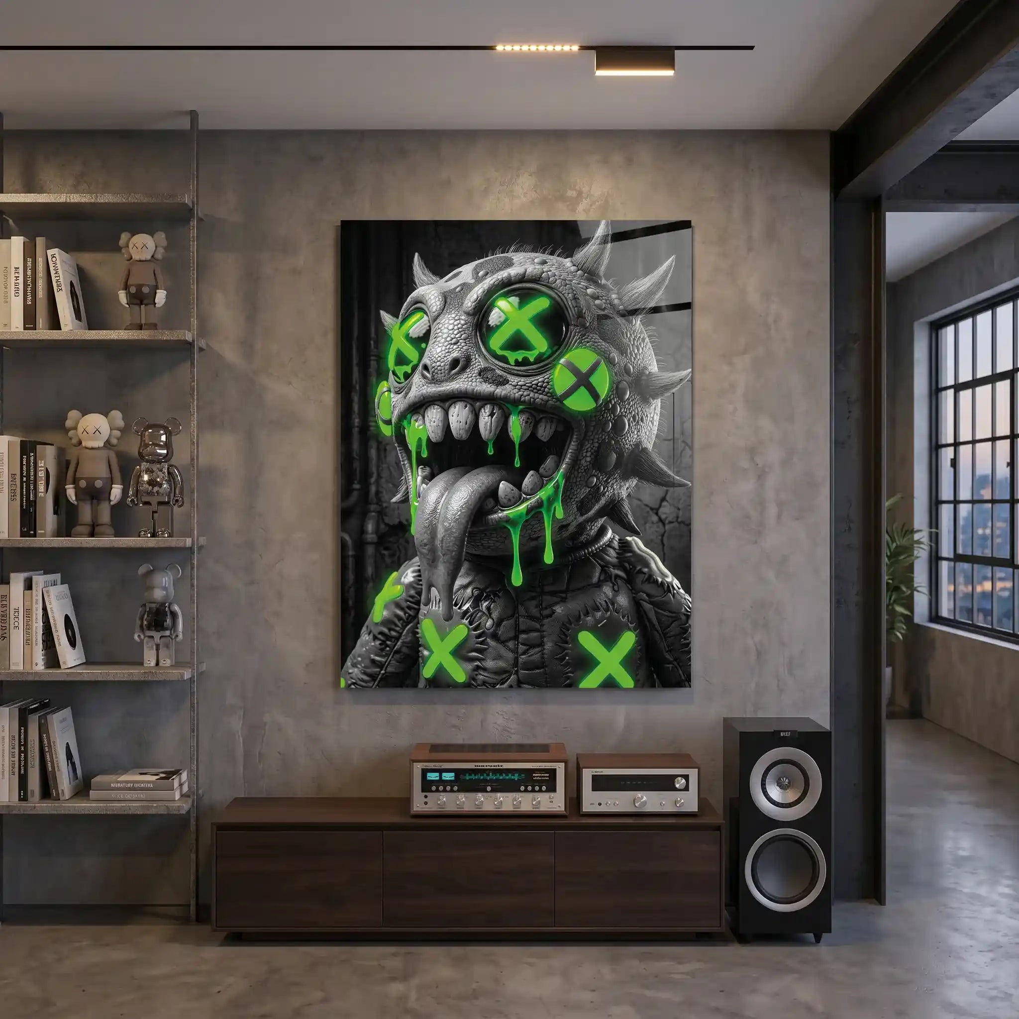 Cuadro Toxic Monster | Neon X | Cuadro Póster Monstruo Urbano