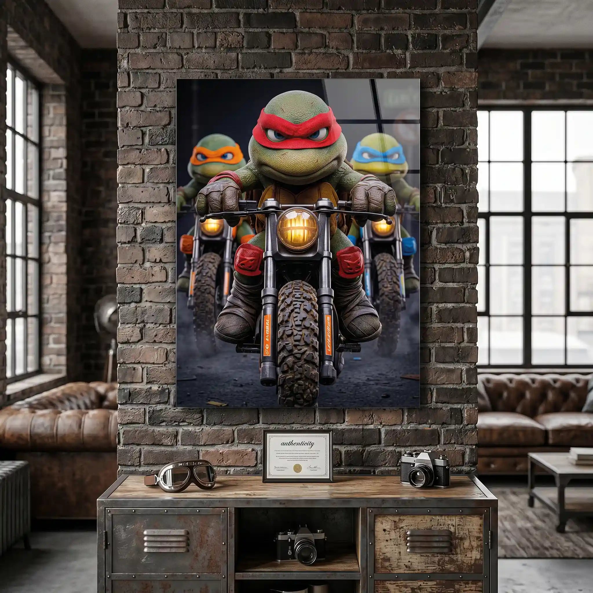 Cuadro Póster Tortugas Ninja | Turtle Riders | Urban Ride