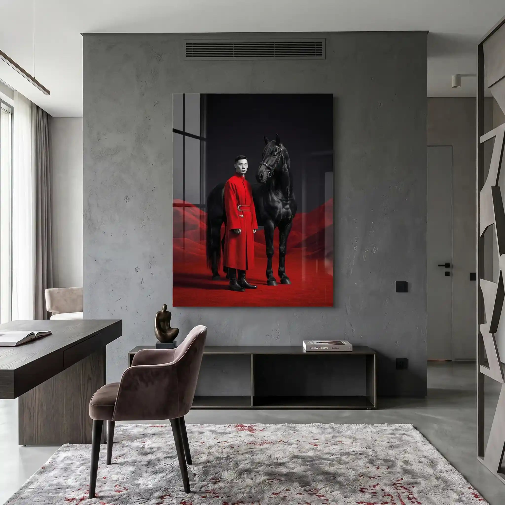 Cuadro Red Rider | Black Stallion | Decoración Moderna