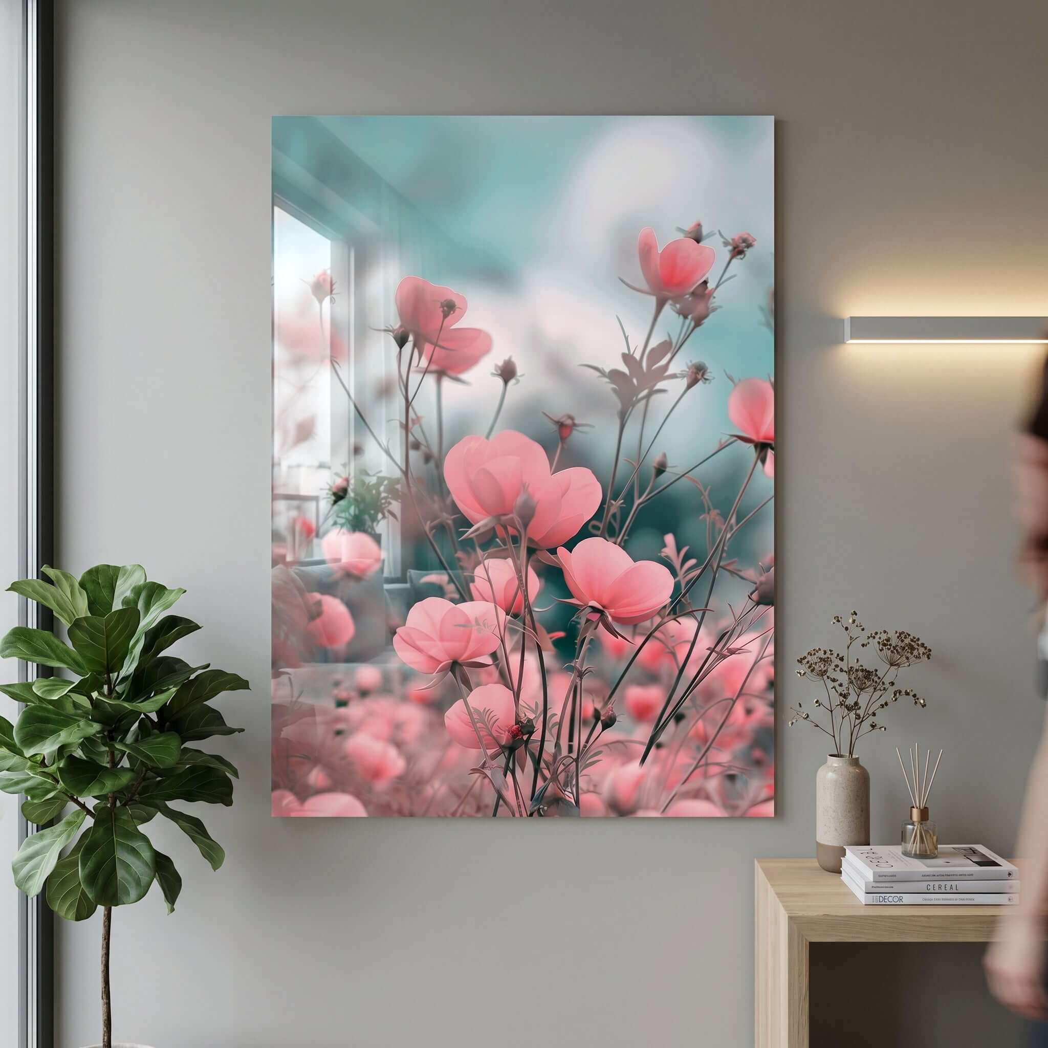 Cuadro Póster Flores Rosadas | Decoración Botánica