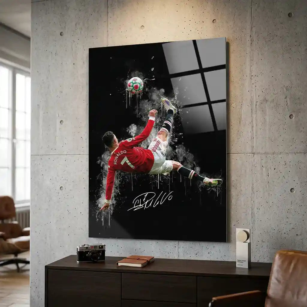 Cuadro Póster Cristiano Ronaldo Chilena | Decoración de Fútbol