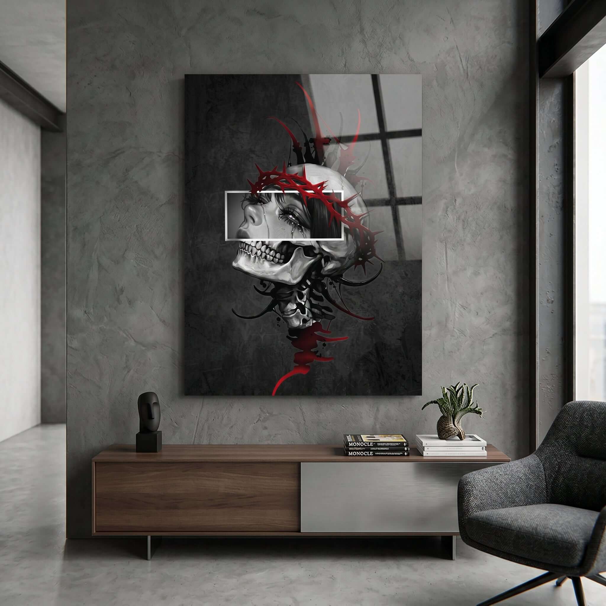 Cuadro Póster Calavera Urbana | Decoración Oscura