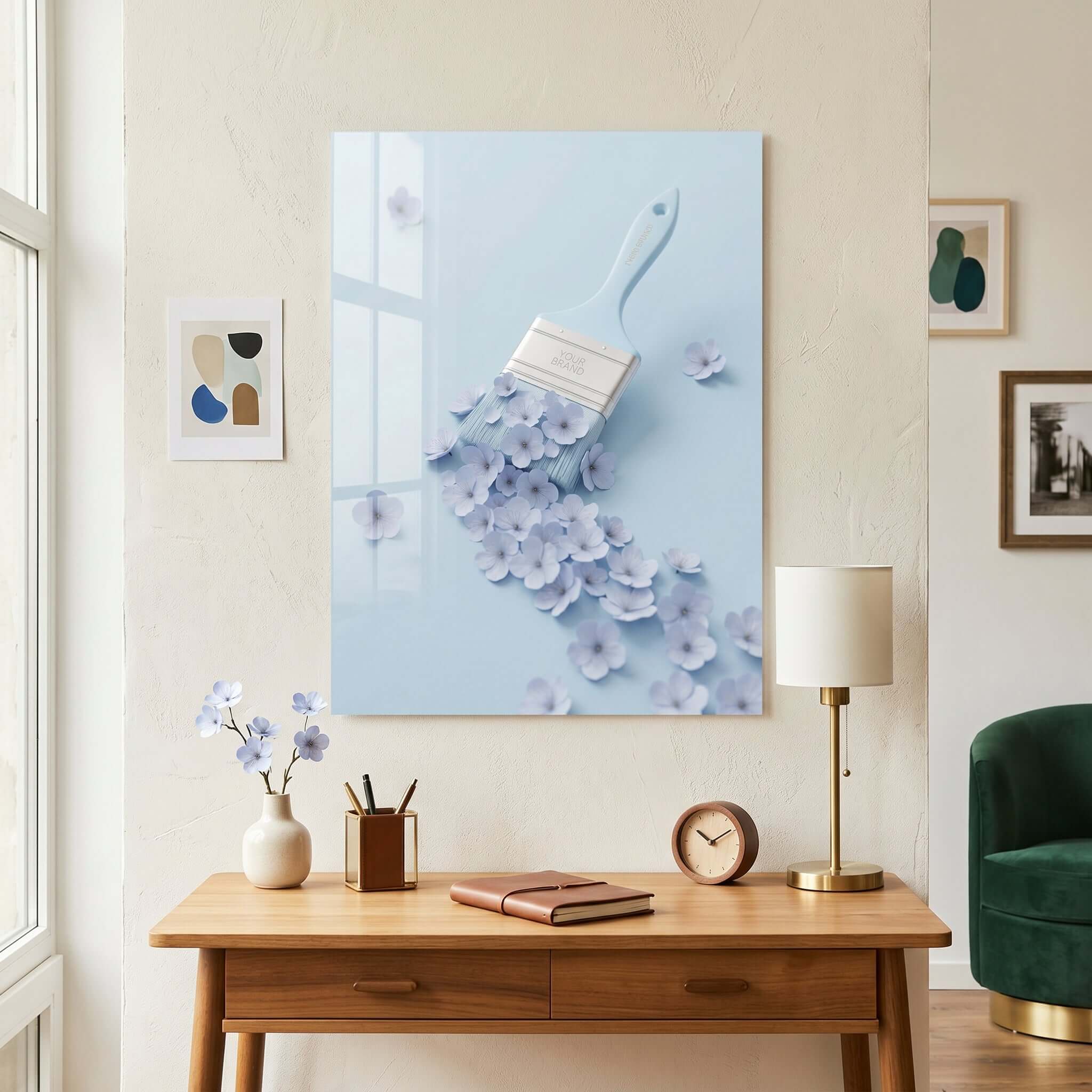 Cuadro Póster Flores Azules | Decoración Floral Minimalista