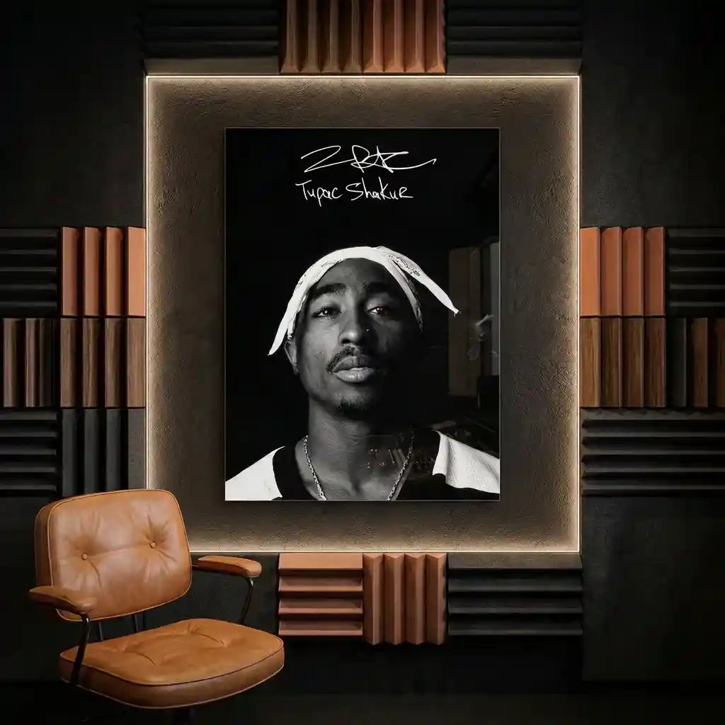 Retrato Icónico de Tupac Shakur | Hip Hop Urbano