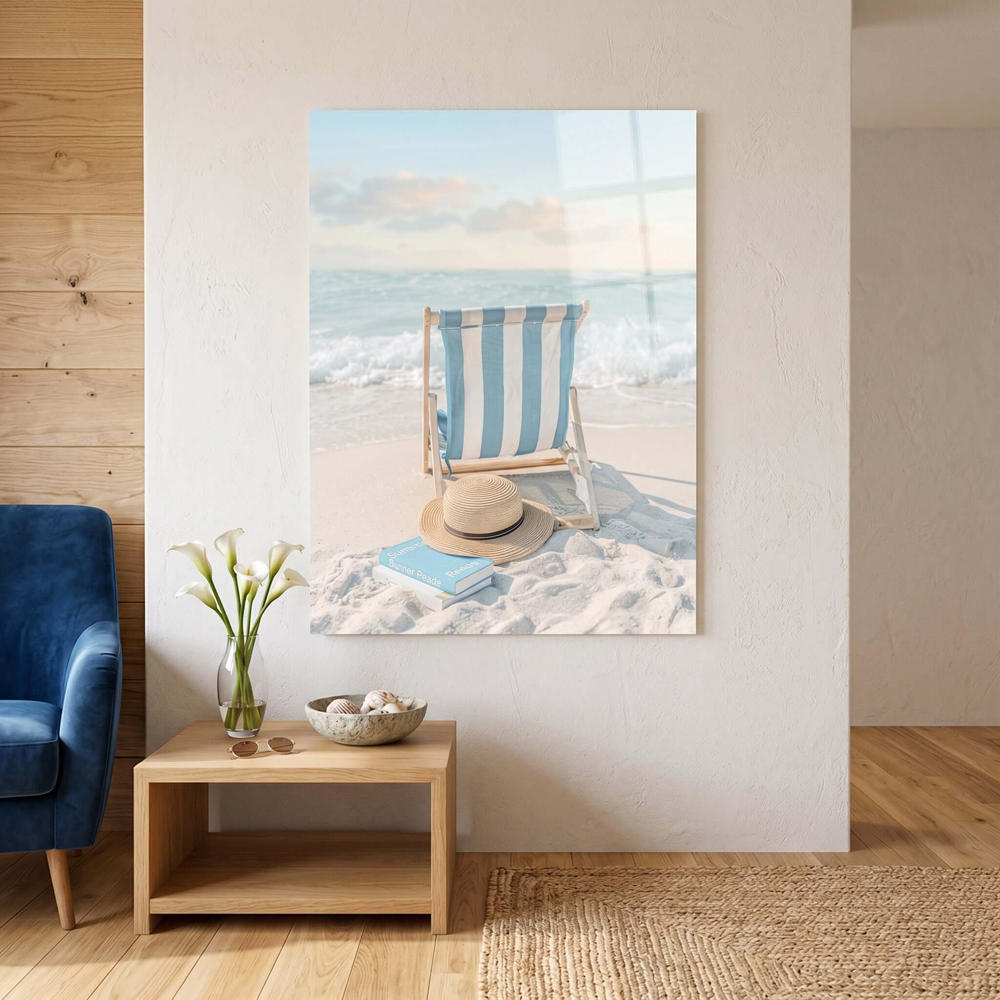 Cuadro Póster Silla de Playa | Decoración Costera