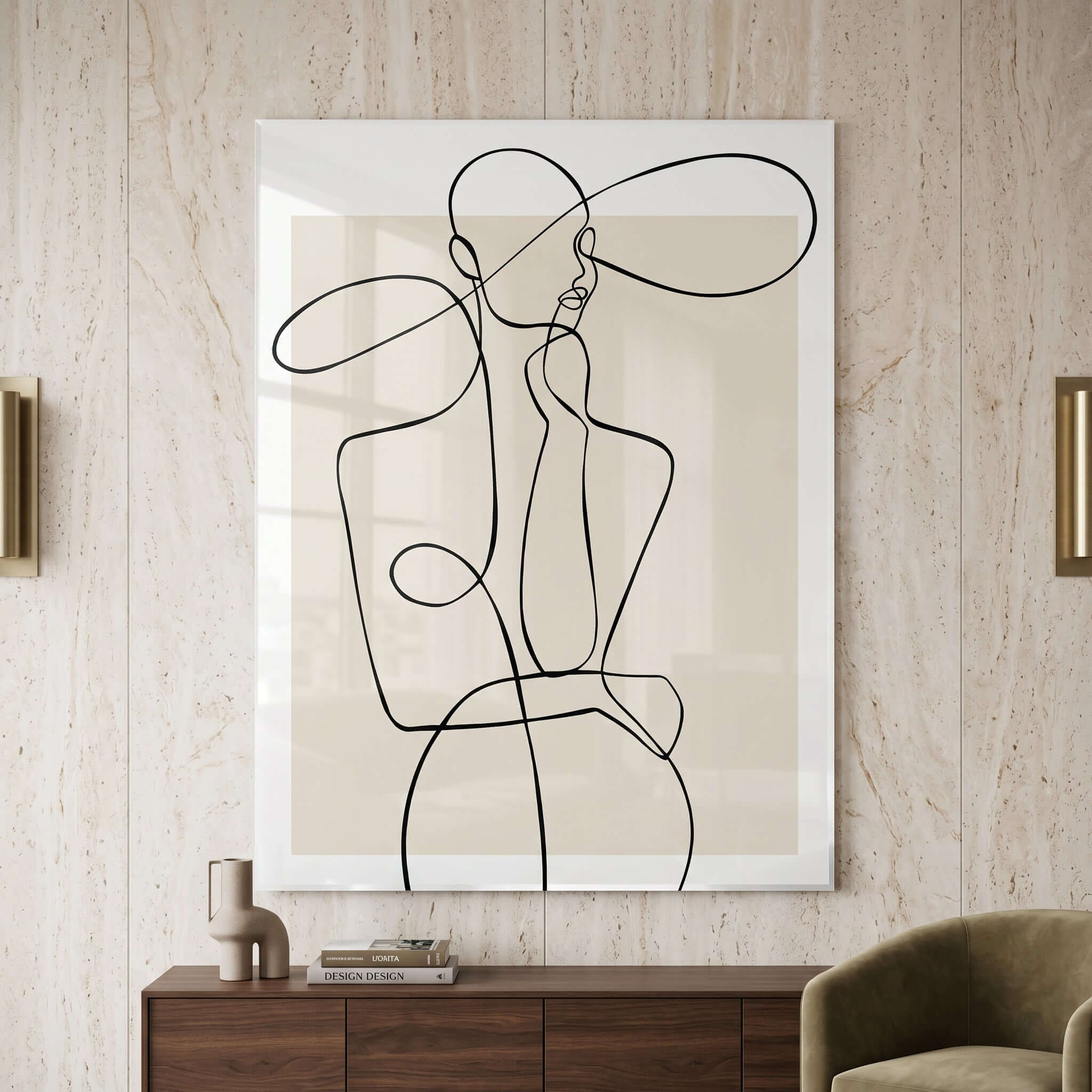 Cuadro Póster Silueta de Mujer | Decoración Minimalista