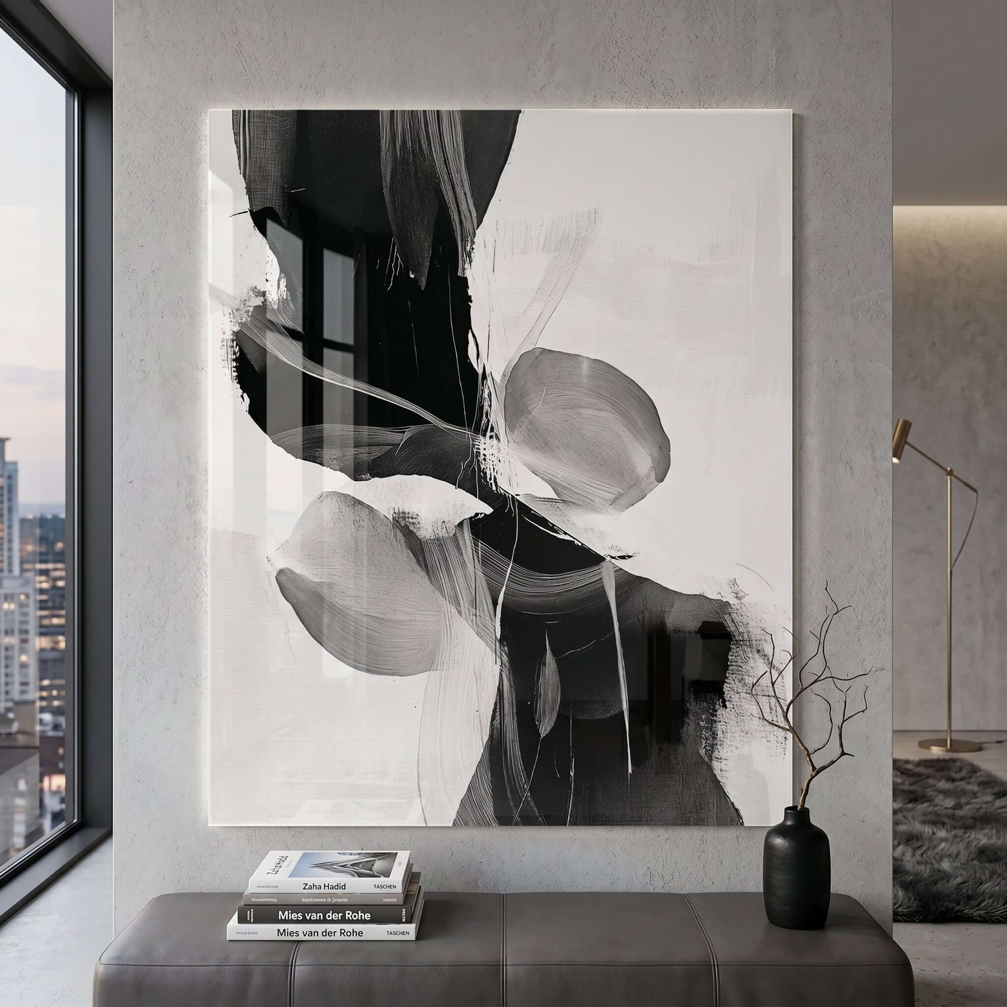 Cuadro Póster Abstracto Blanco y Negro | Decoración Moderna