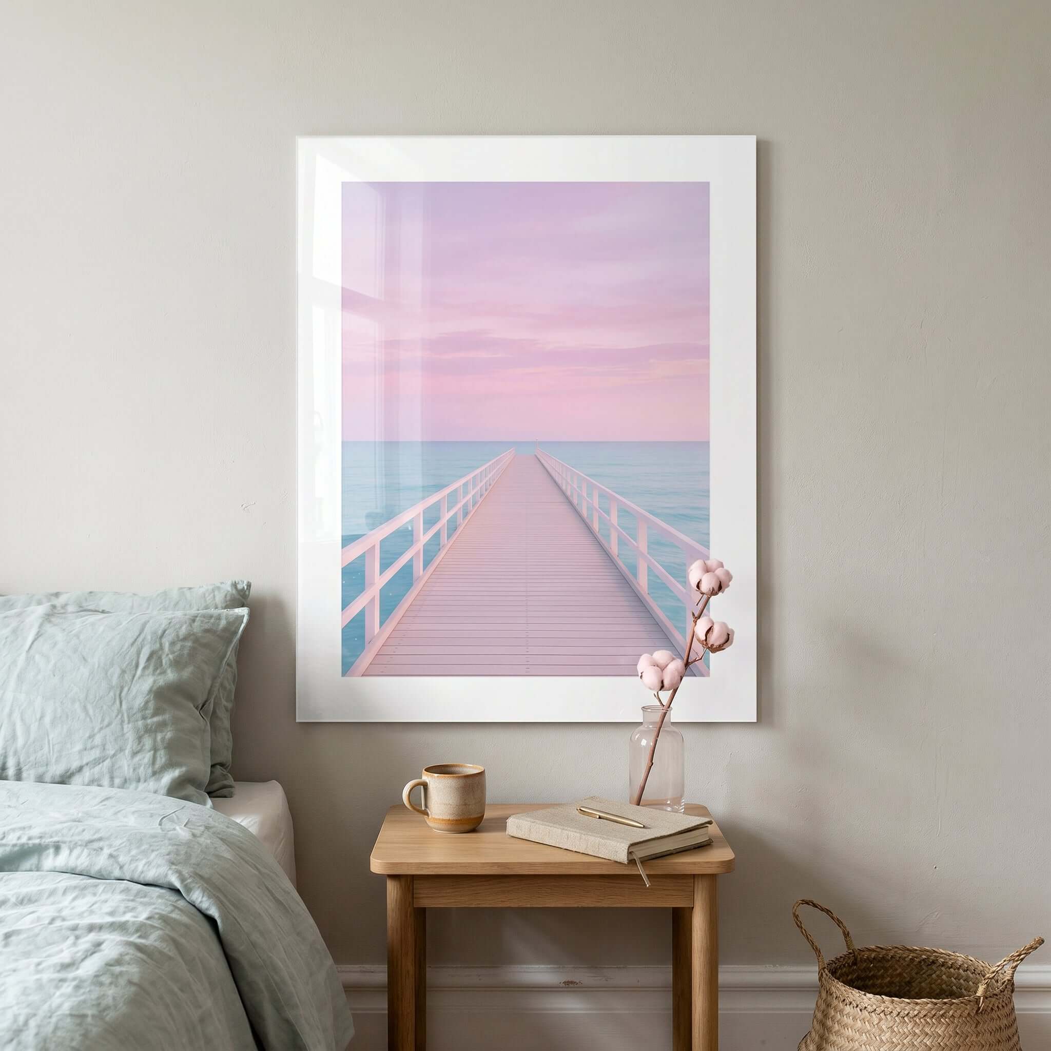 Cuadro Póster Pasarela al Mar | Decoración Pastel