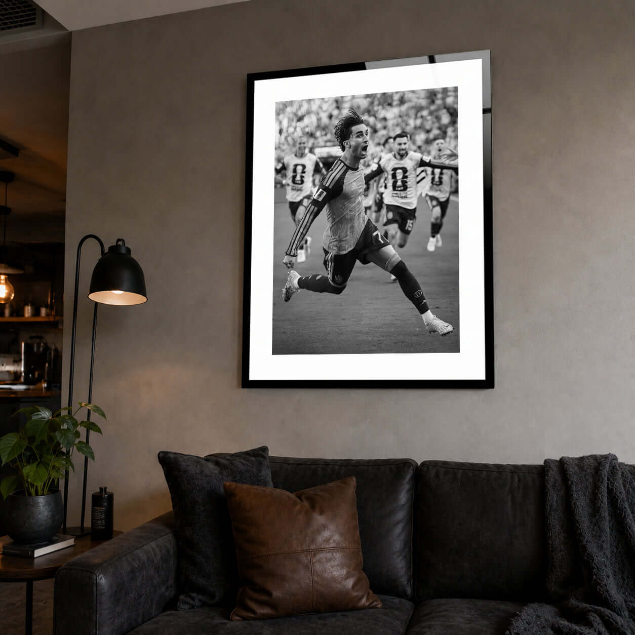 Cuadro Póster Futbolista Celebrando | Decoración de Fútbol