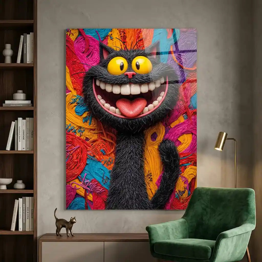 Cuadro Pop Art | Gato Sonriente | Explosión de Color