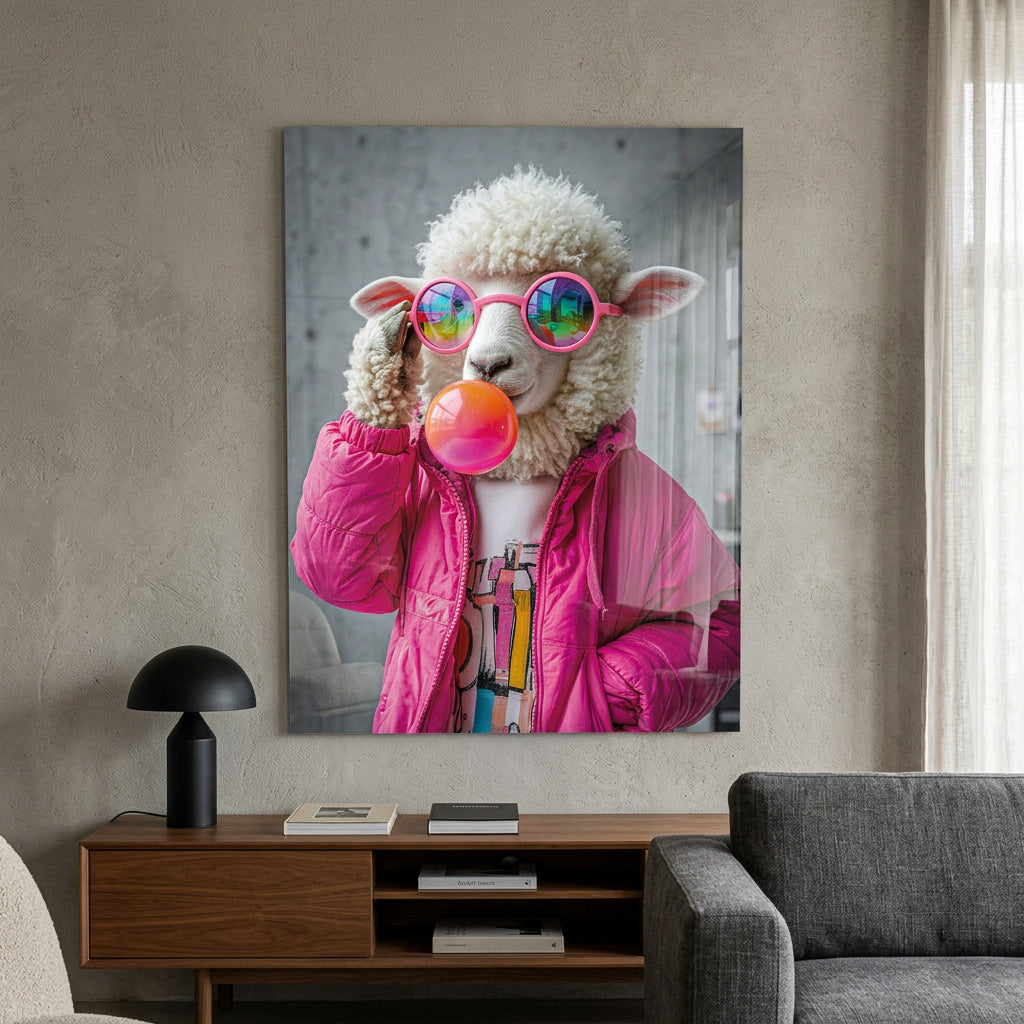 Cuadro Póster Oveja Fashion | Decoración Original