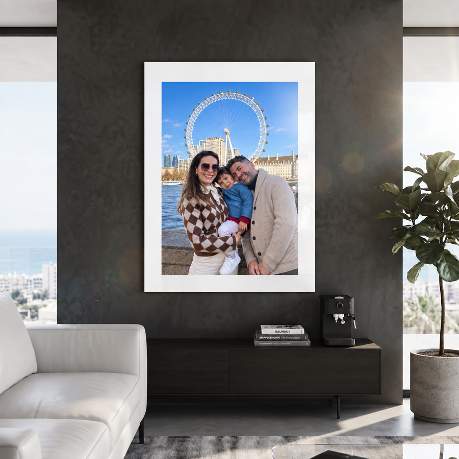 Cuadro Vertical Personalizable | Efecto Marco Color Blanco