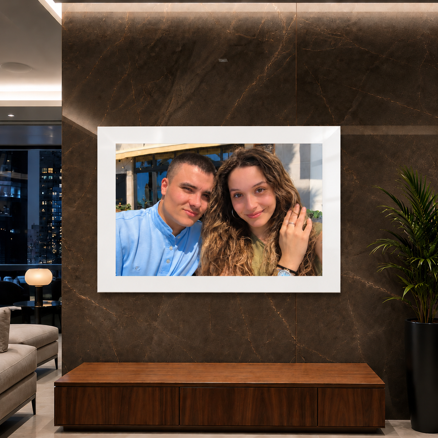 Cuadro Horizontal Personalizable | Efecto Marco Color Blanco