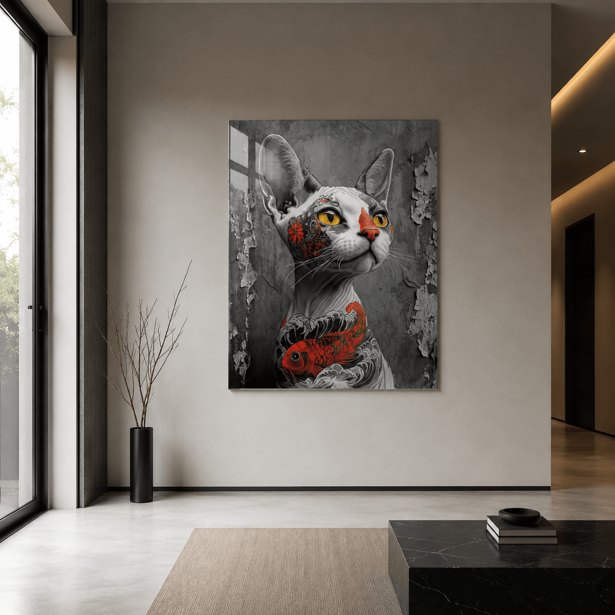 Cuadro Póster Gato Esfinge | Decoración Urbana Moderna