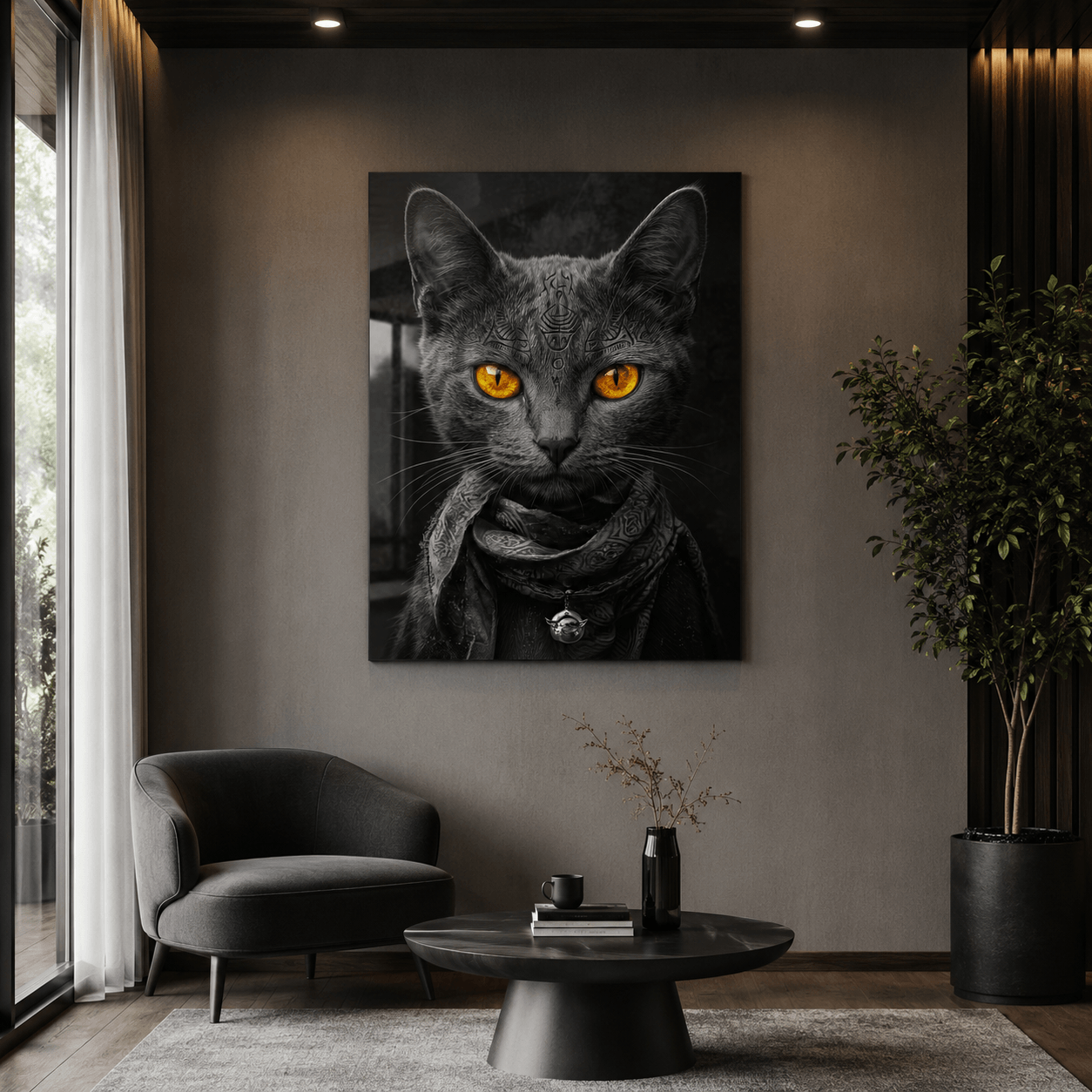 Cuadro Póster Gato Negro | Decoración Urbana Moderna