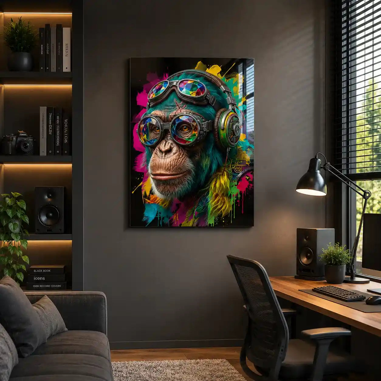 Cuadro Póster Mono Colorido | Decoración Urbana Moderna