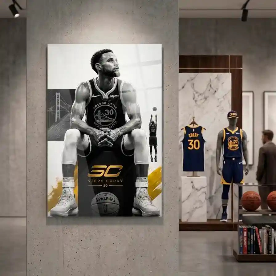 Cuadro Póster Stephen Curry 30 | Decoración de Baloncesto
