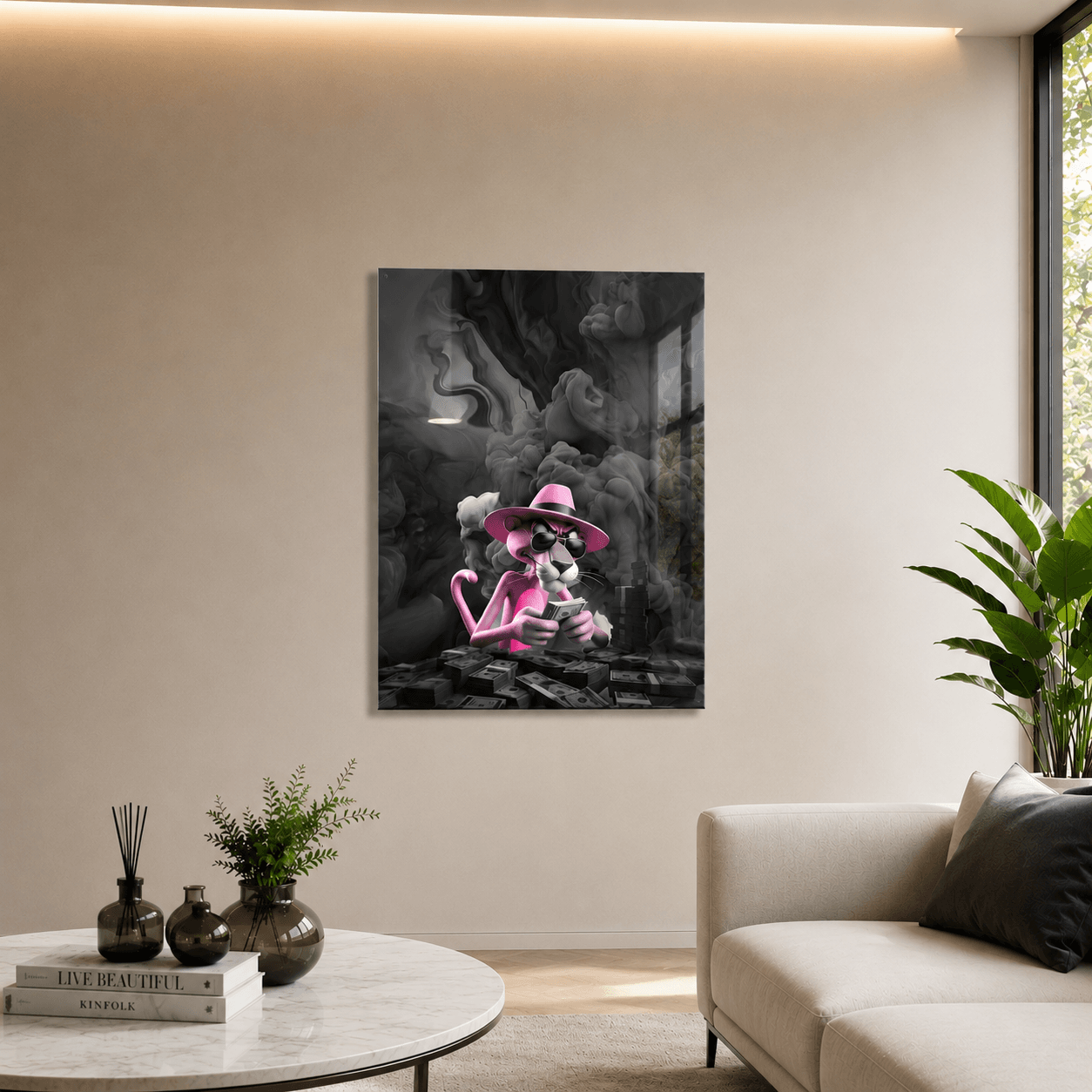 Cuadro Póster Pantera Rosa Urbana | Decoración Moderna
