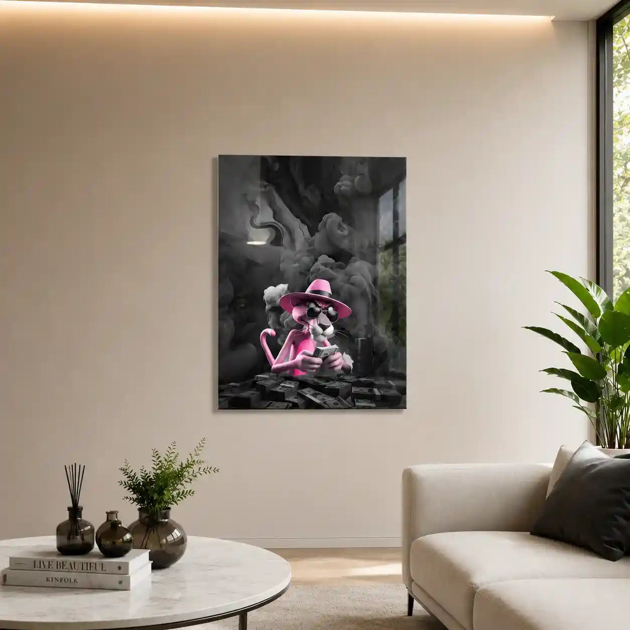 Cuadro Póster Pantera Rosa Urbana | Decoración Moderna