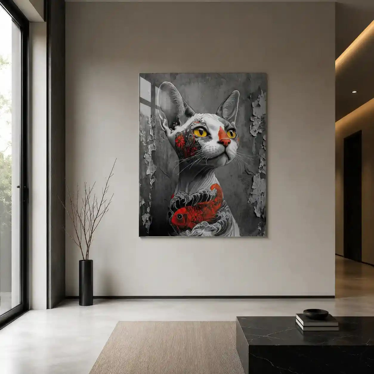 Cuadro Póster Gato Esfinge | Decoración Urbana Moderna