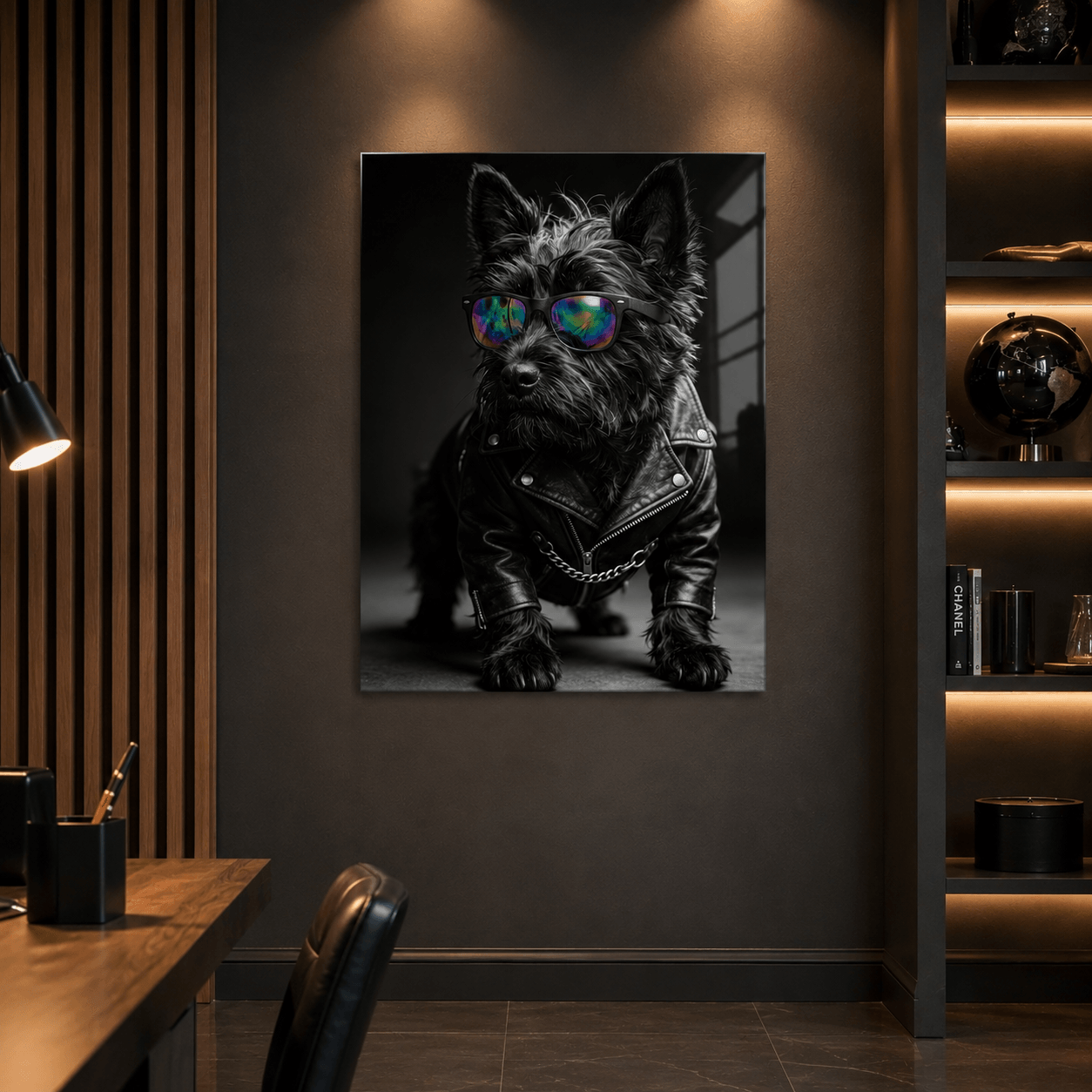 Cuadro Póster Perro Rockero | Decoración Urbana