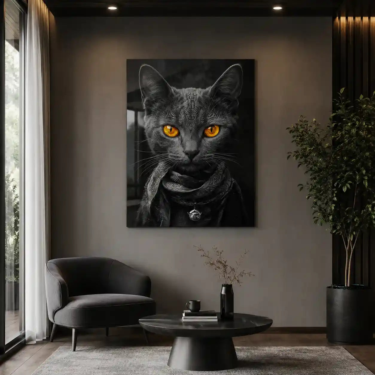 Cuadro Póster Gato Negro | Decoración Urbana Moderna