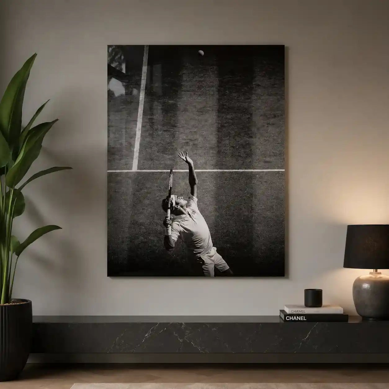 Cuadro Póster Tenis al Saque | Decoración Deportiva