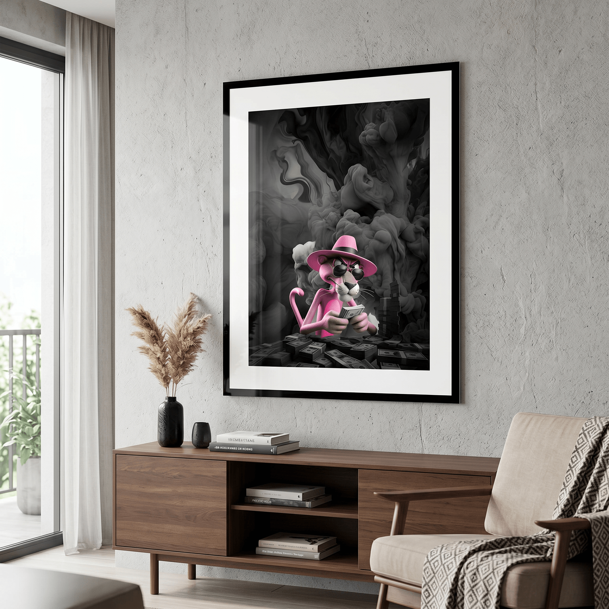 Cuadro Póster Pantera Rosa Urbana | Decoración Moderna