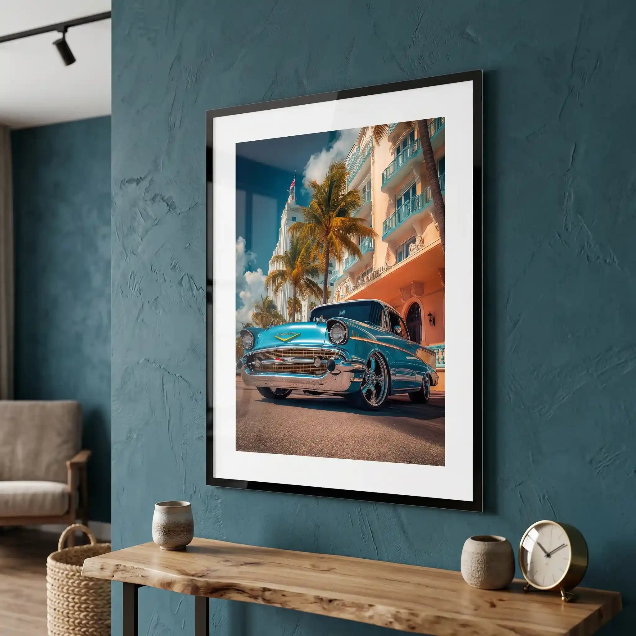 Cuadro Póster Chevrolet Bel Air 1957 | Decoración Vintage