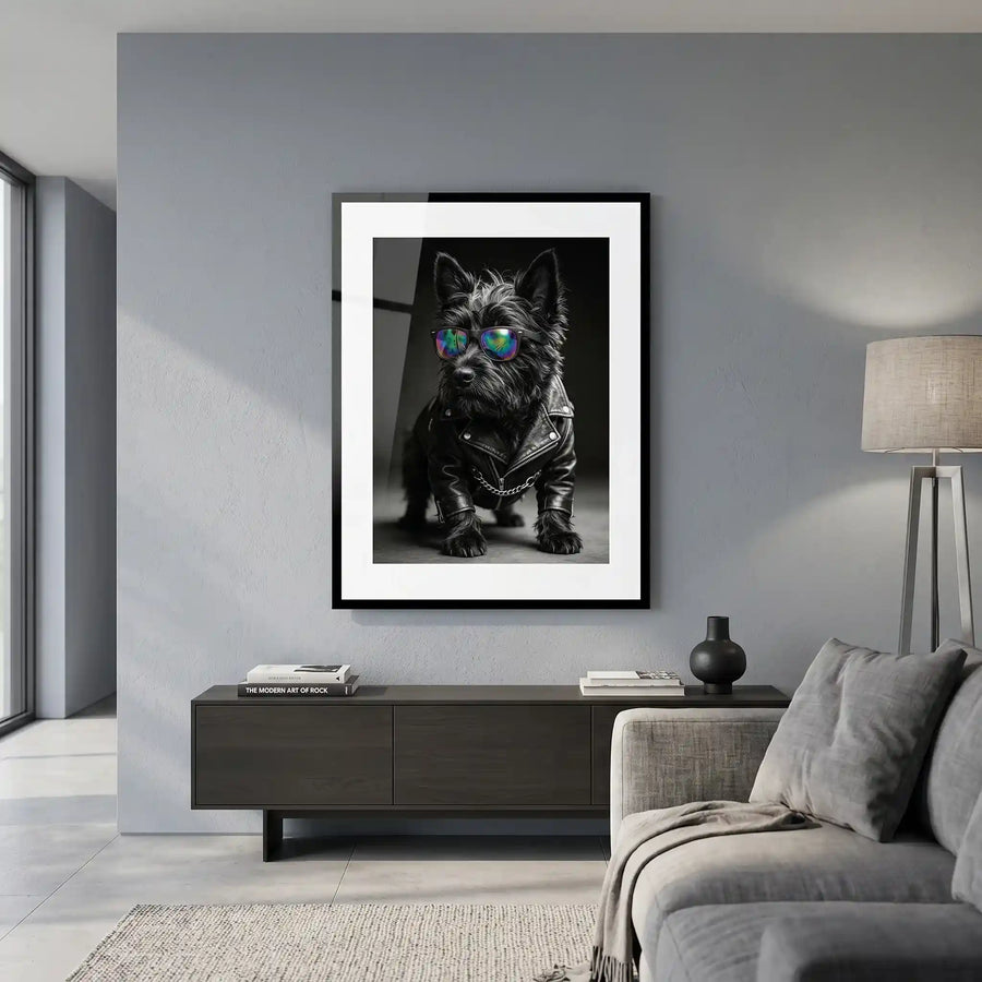 Cuadro Póster Perro Rockero | Decoración Urbana