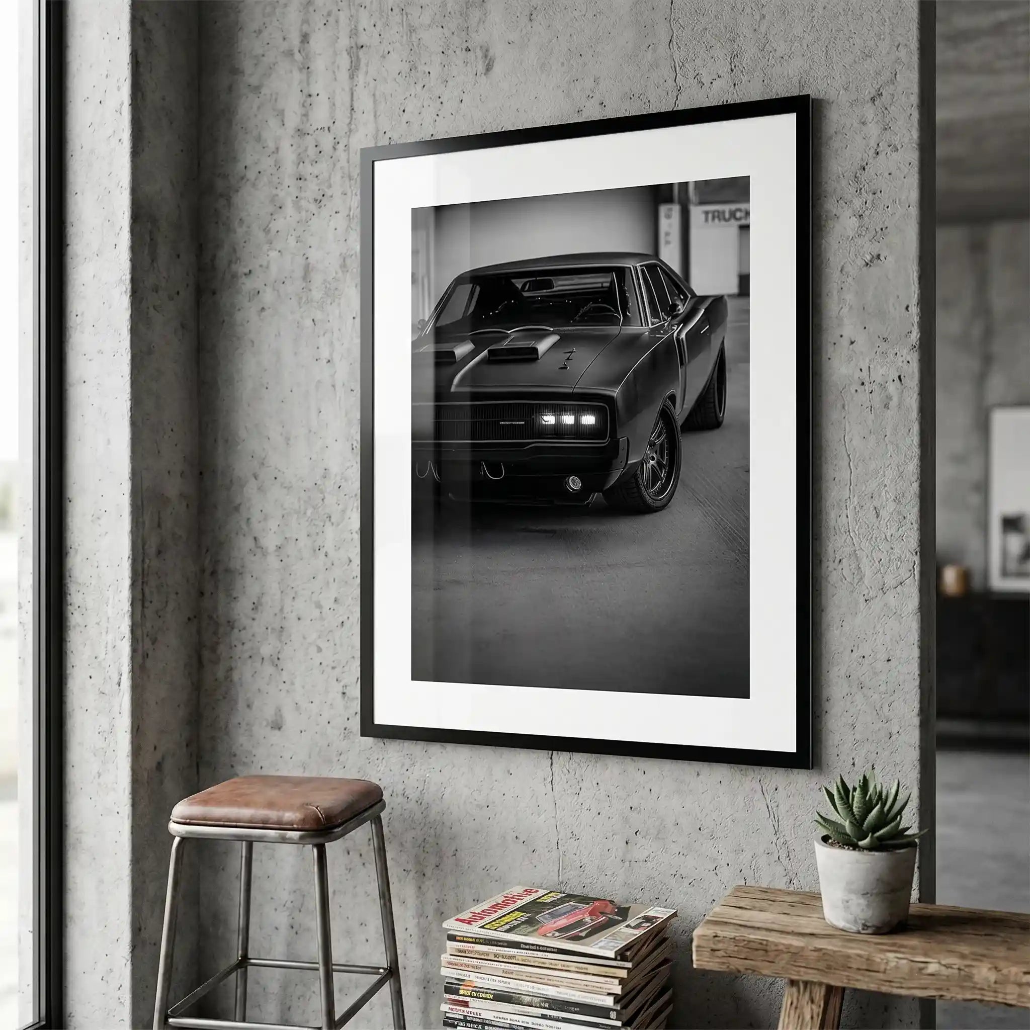 Cuadro Póster Dodge Charger 1968 | Decoración de Coches